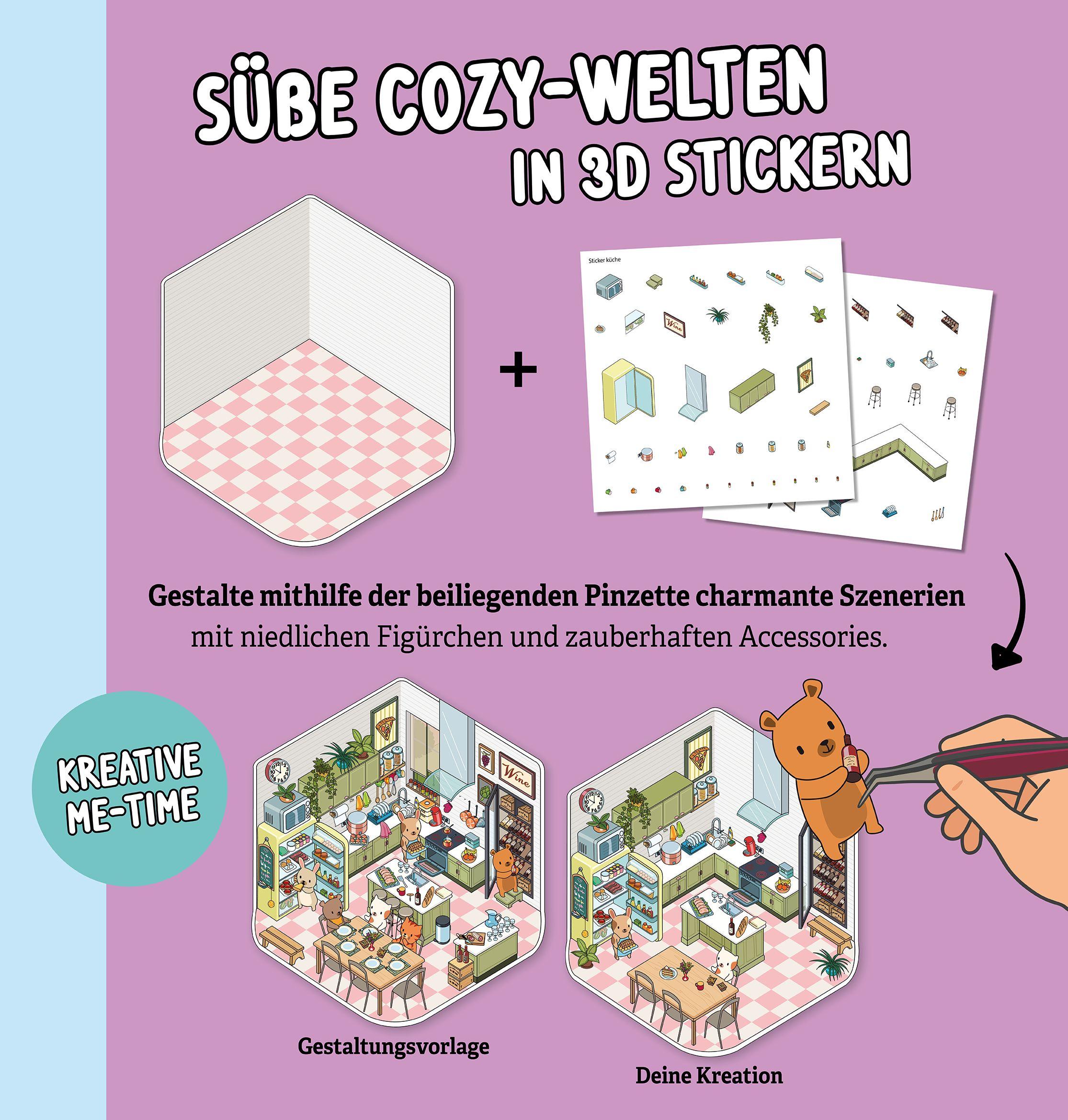 Beispielinhalt (Bild) Mini-Sticker-Szenen - Cozy Mini-Japan