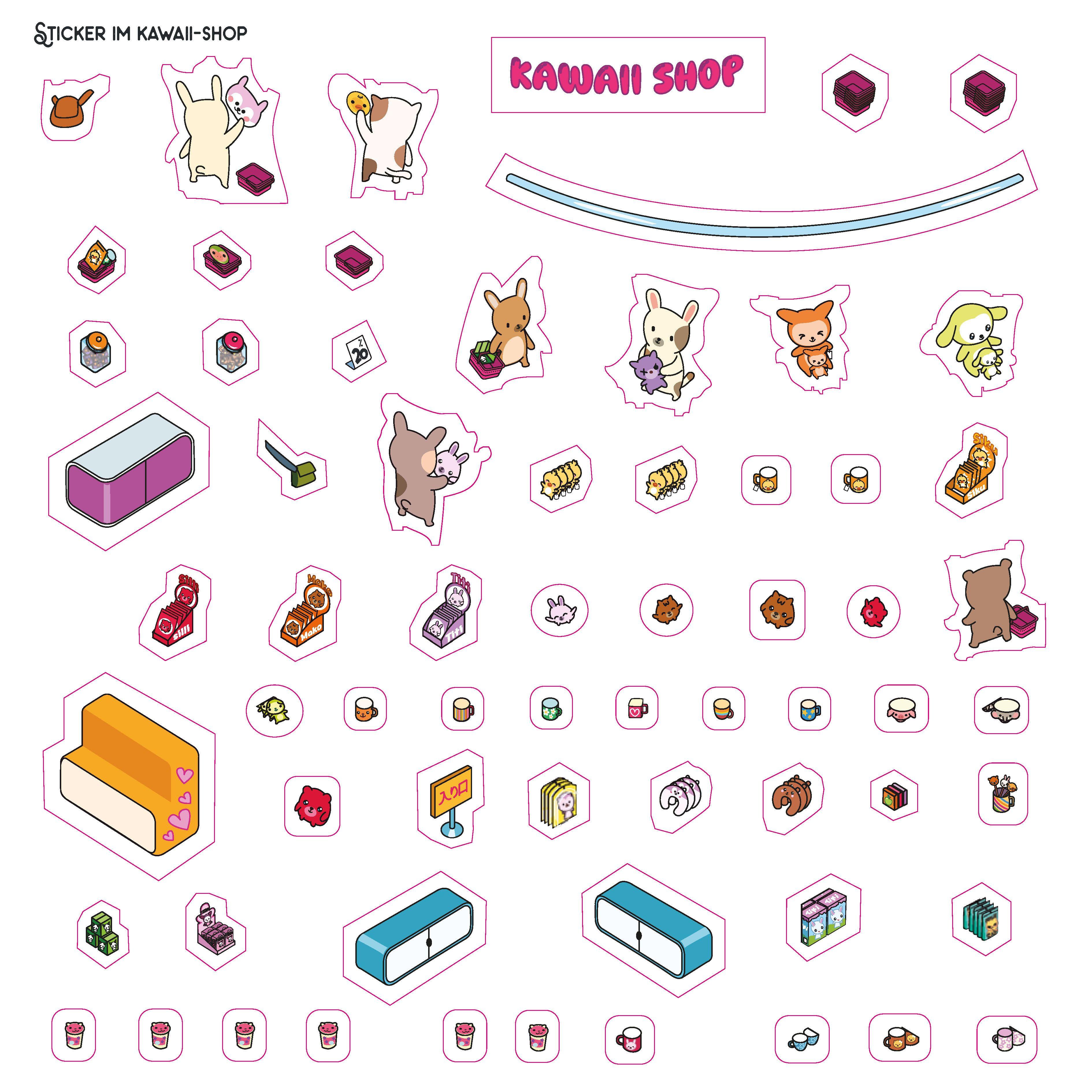 Beispielinhalt (Bild) Mini-Sticker-Szenen - Cozy Mini-Japan