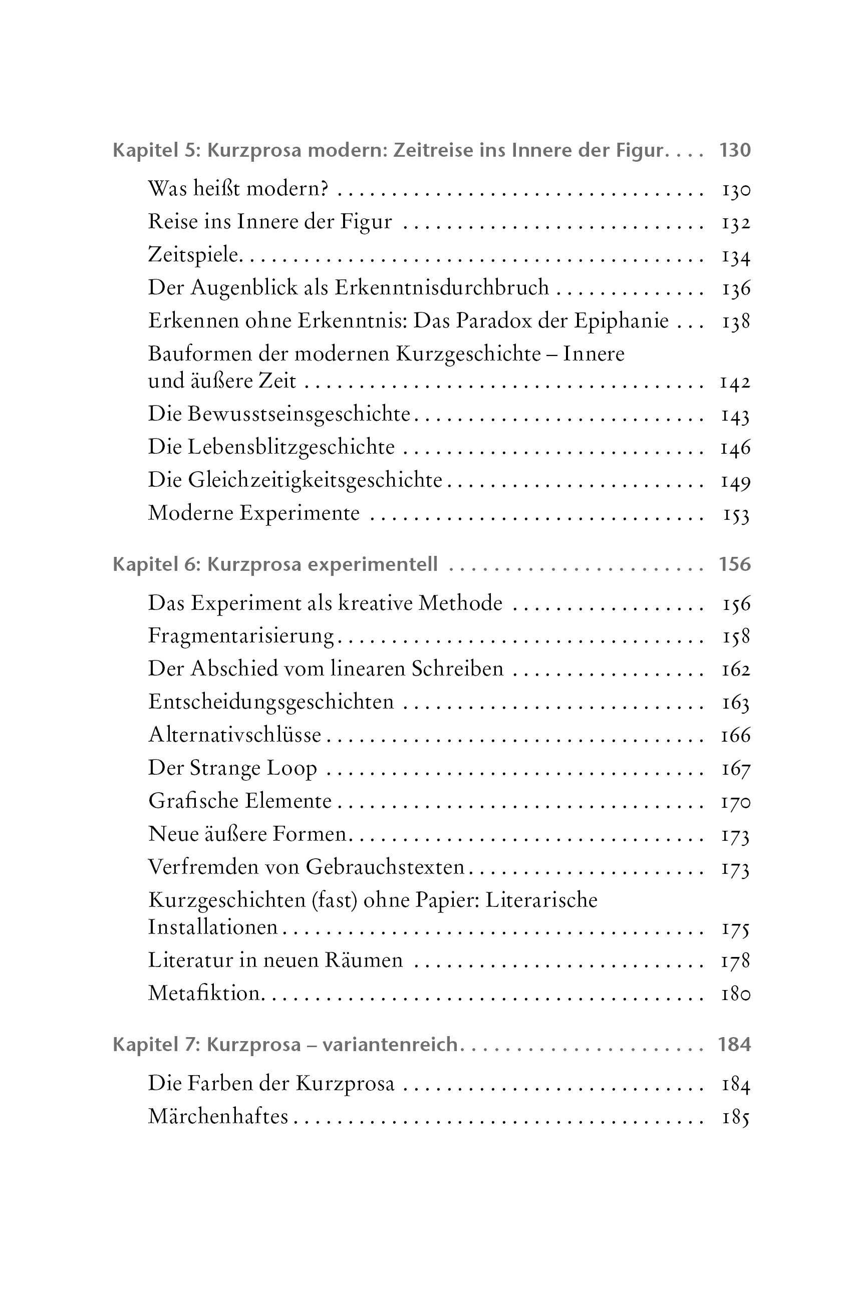 Beispielinhalt (Bild) Kurzprosa schreiben