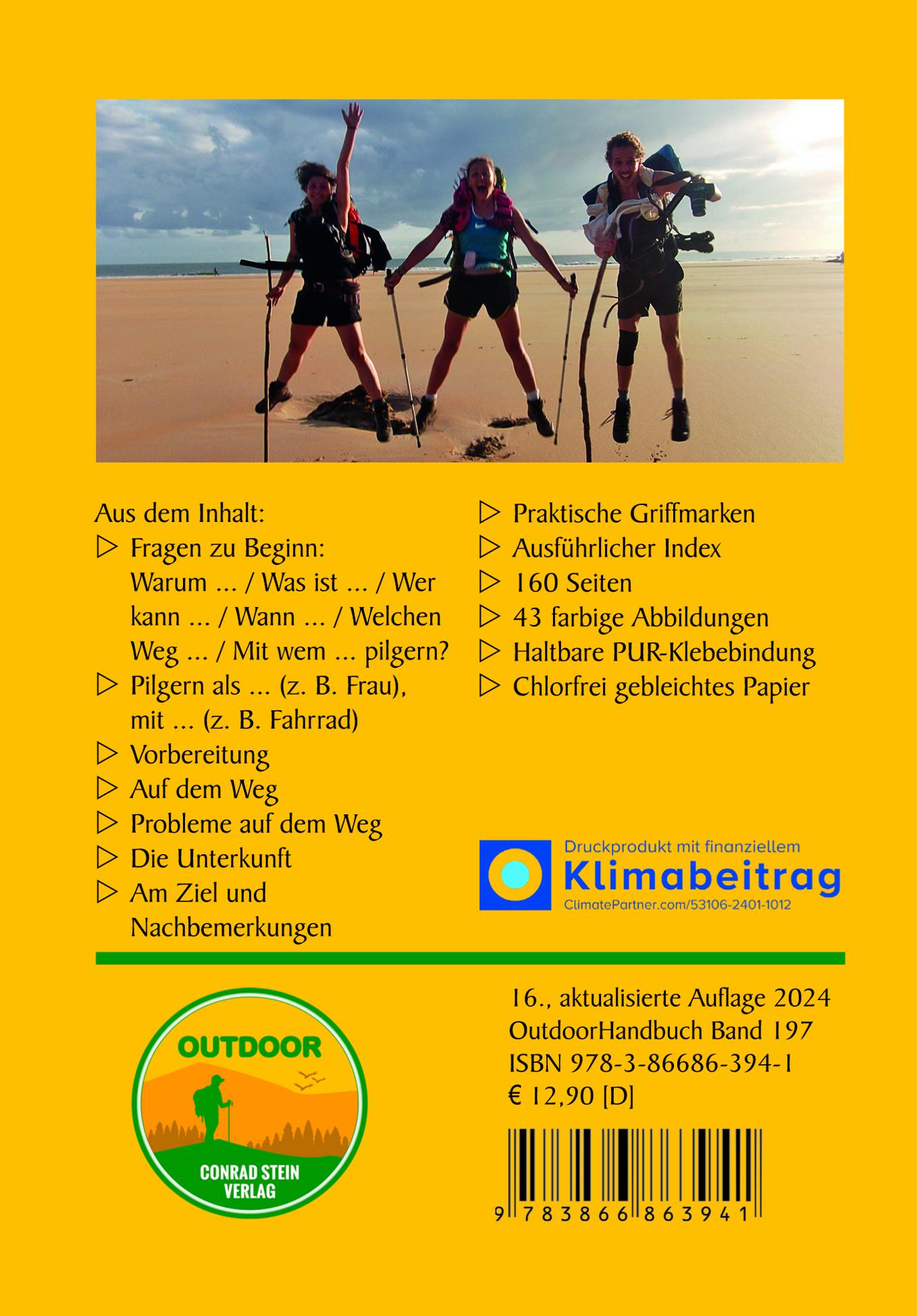 Rückseitencover Pilgern auf den Jakobswegen