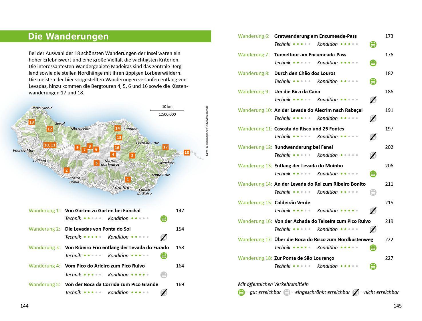 Beispielinhalt (Bild) Maremonto Reise- und Wanderführer: Madeira