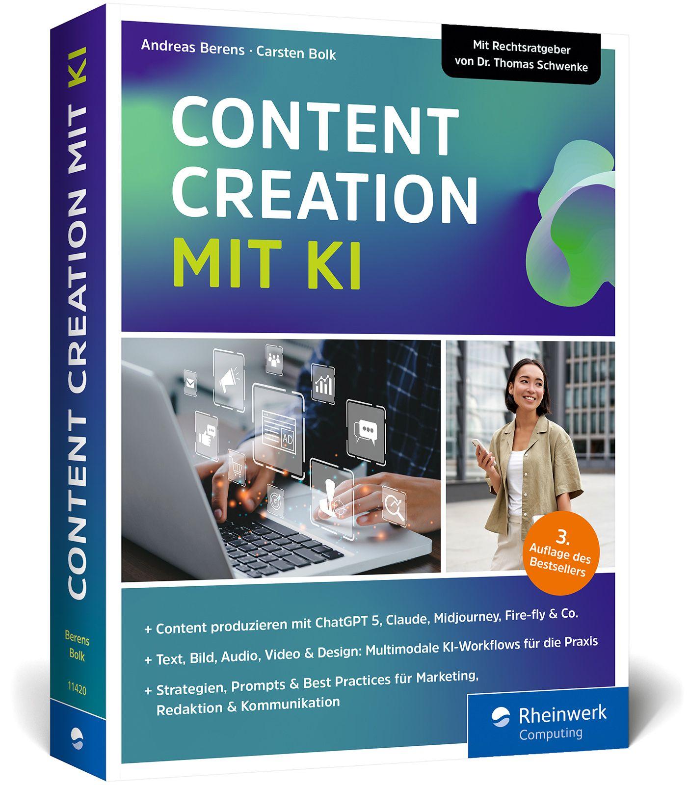 Vorderes Coverbild Content Creation mit KI