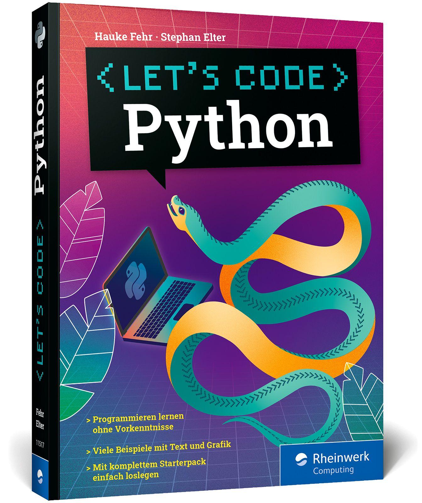 Vorderes Coverbild Let's code Python