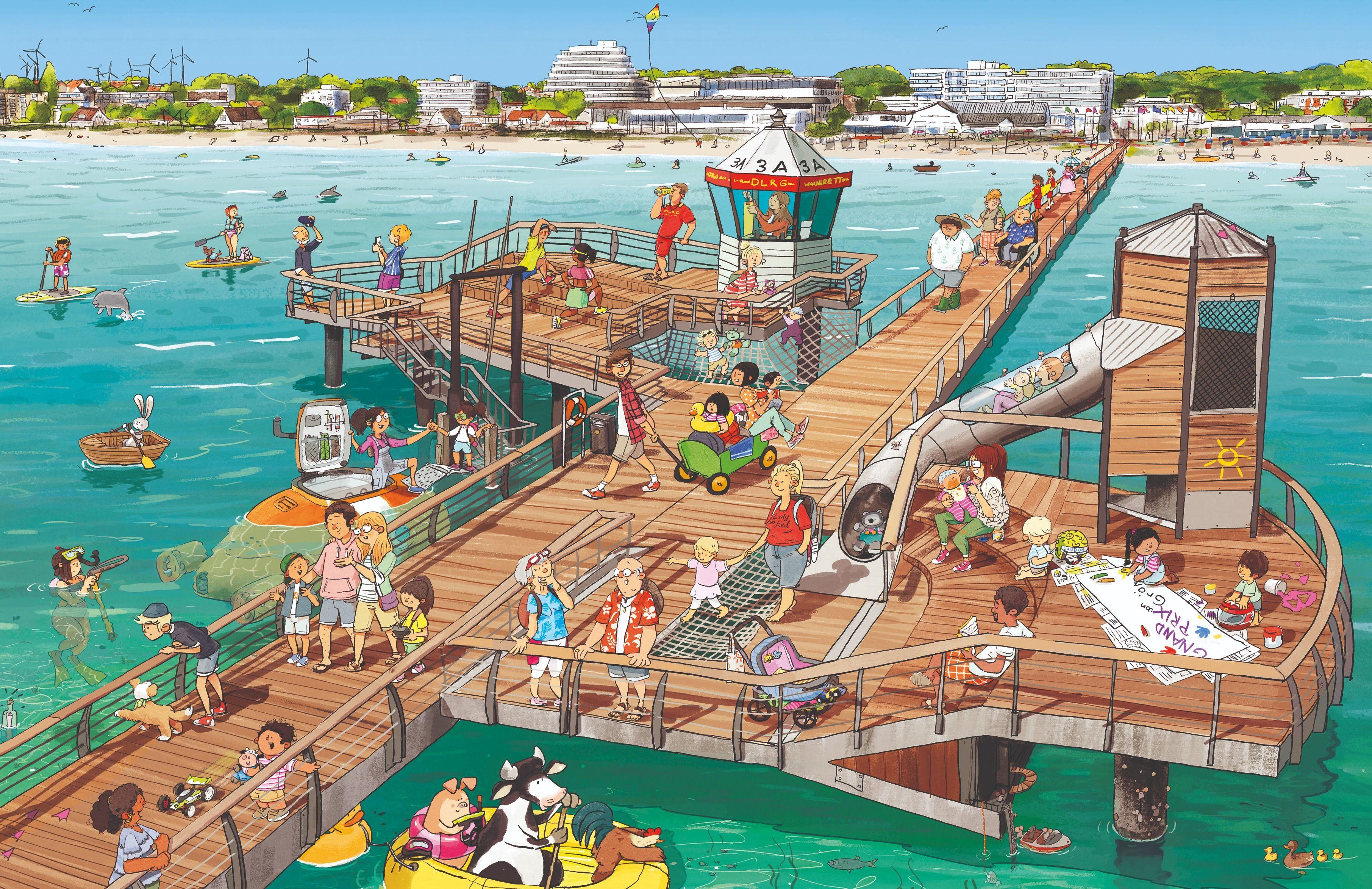 Beispielinhalt (Bild) Das Grömitz Wimmelbuch