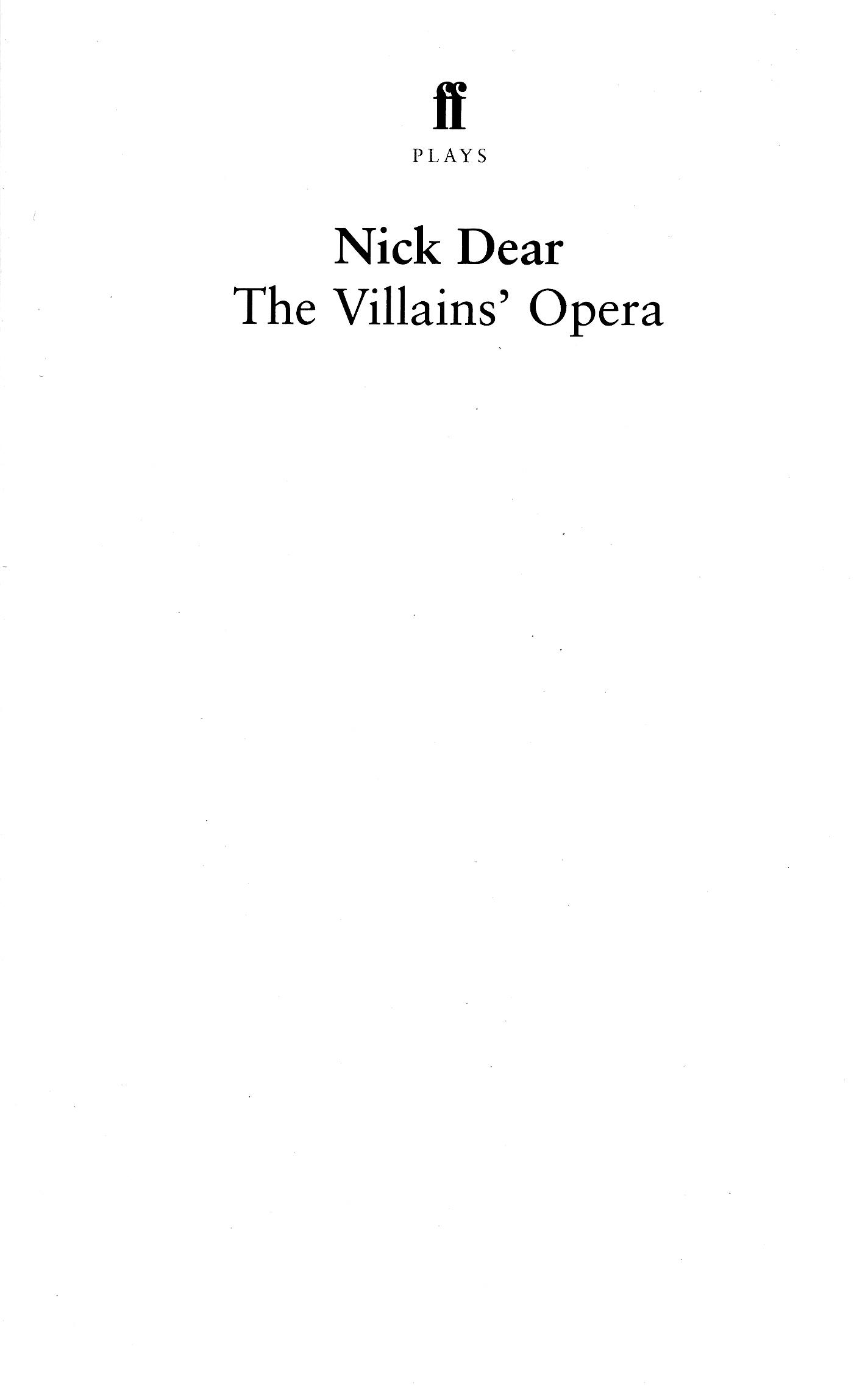 Vorderes Coverbild The Villain's Opera