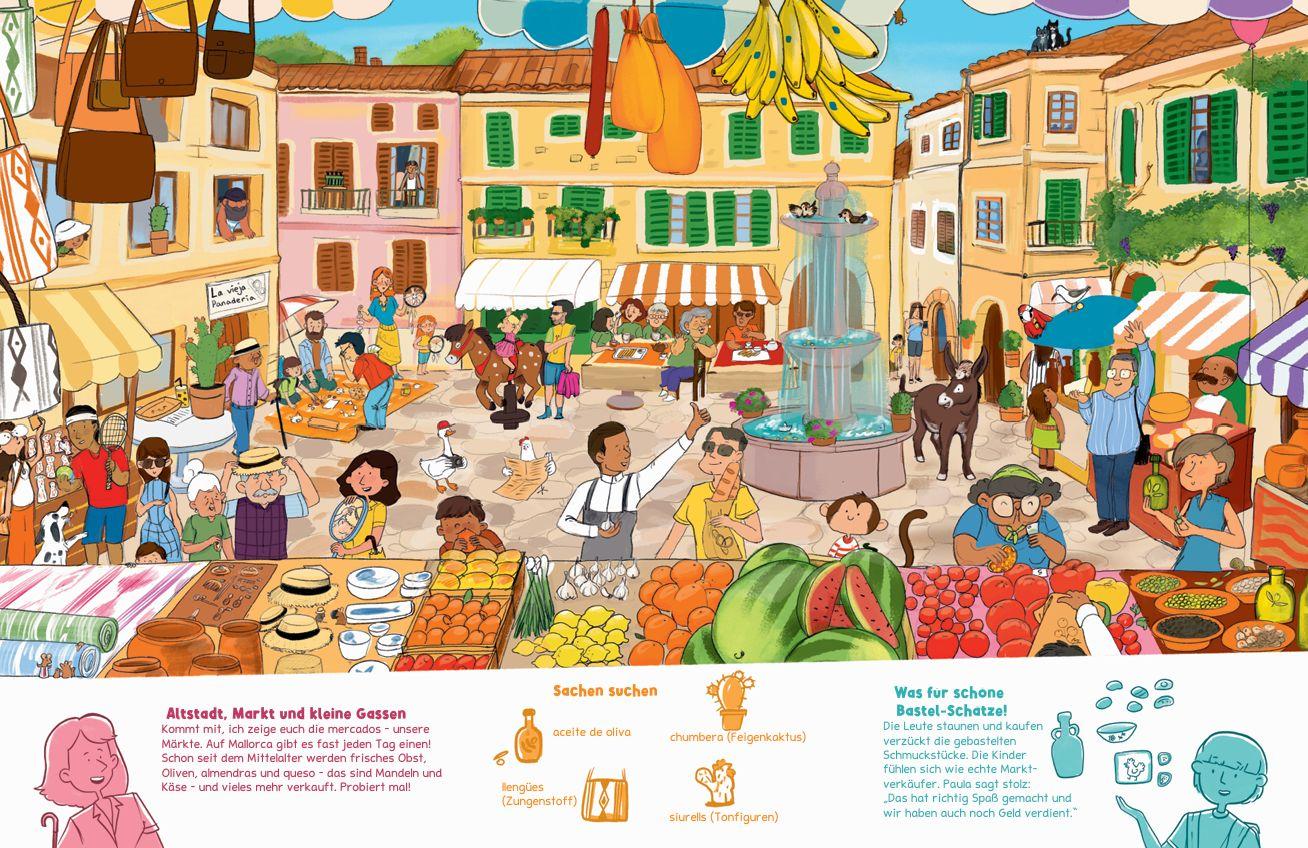 Beispielinhalt (Bild) Das Mallorca Wimmelbuch