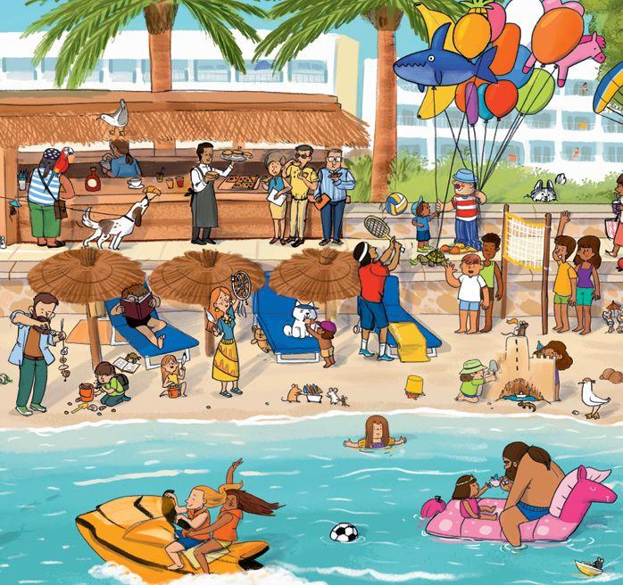 Beispielinhalt (Bild) Das Mallorca Wimmelbuch