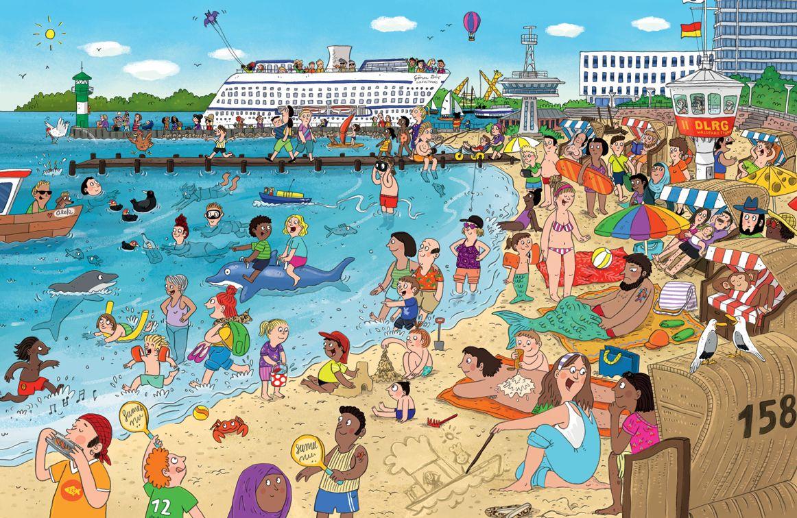 Beispielinhalt (Bild) Das Travemünde Wimmelbuch