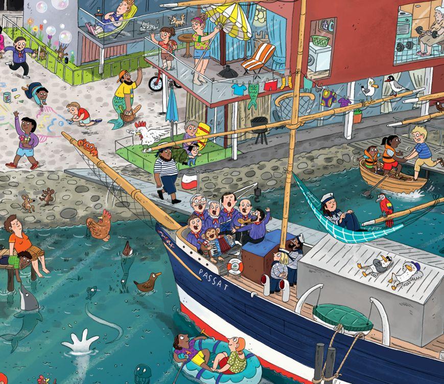 Beispielinhalt (Bild) Das Travemünde Wimmelbuch