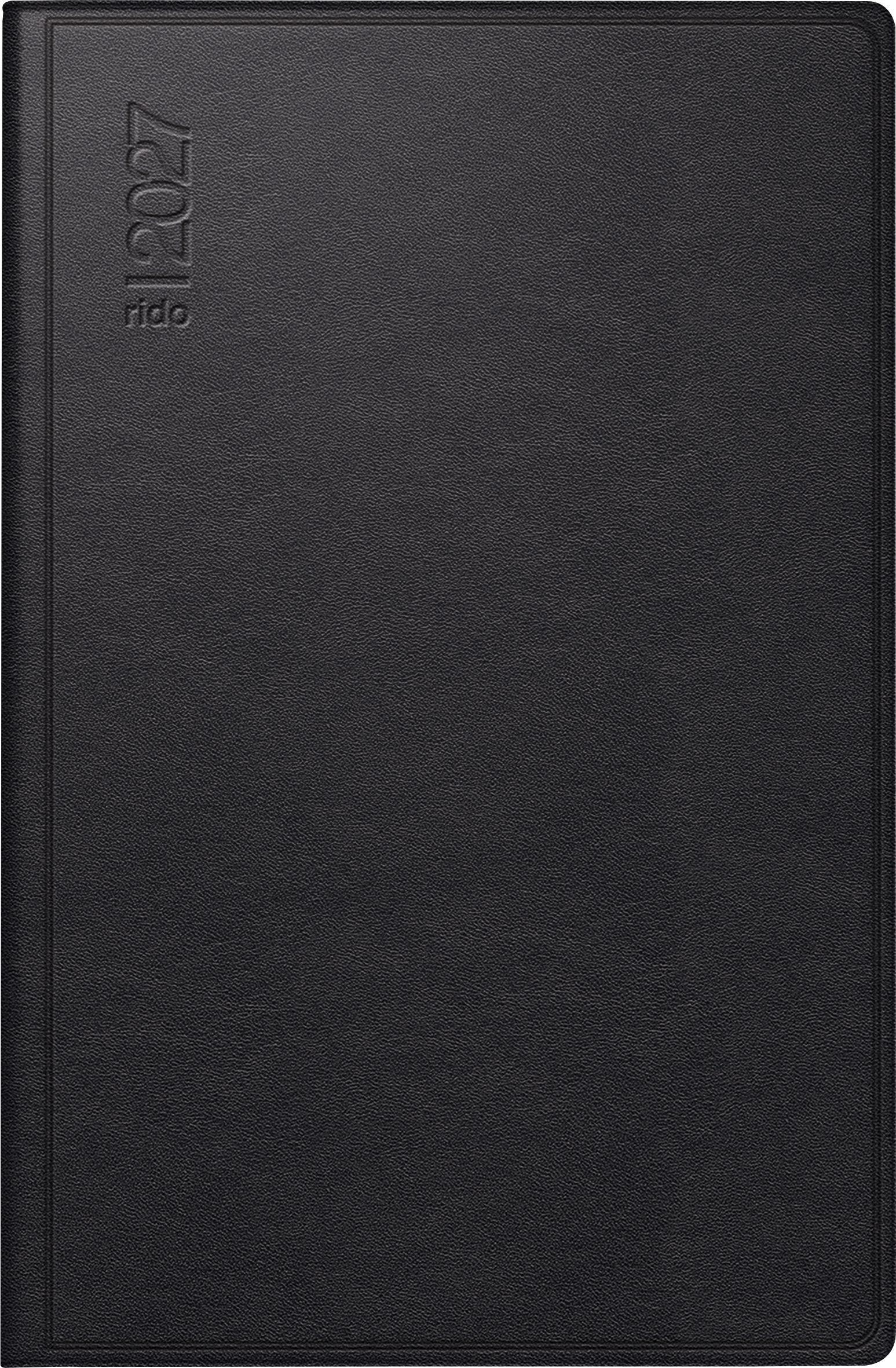 Vorderes Coverbild rido/idé 7016288907 Taschenkalender Mod. Industrie II 2027 A7, Leder, schwarz