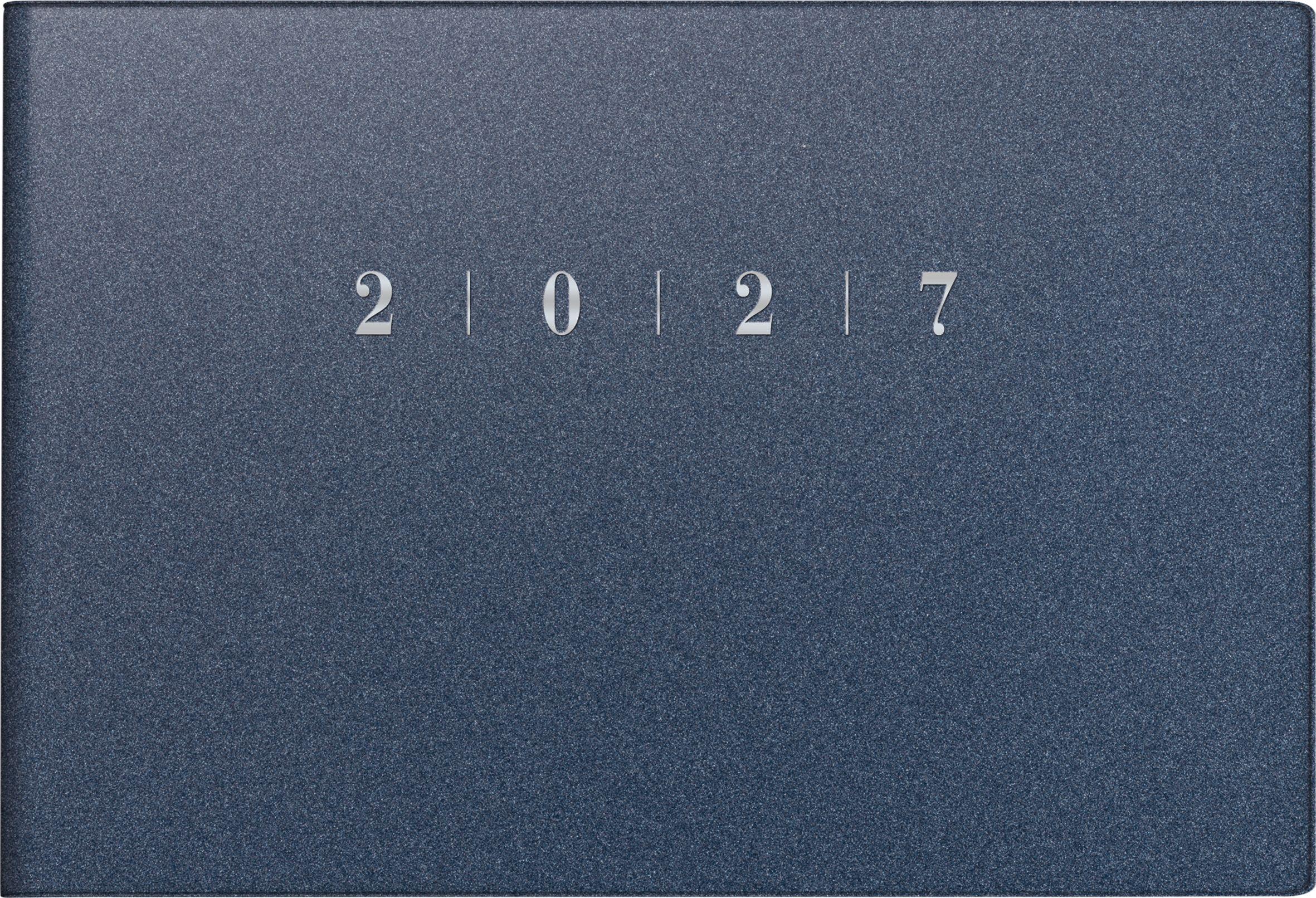 Vorderes Coverbild rido/idé 7017563307 Taschenkalender Mod. Septimus 2027 A6 quer, Kunststoff, blau