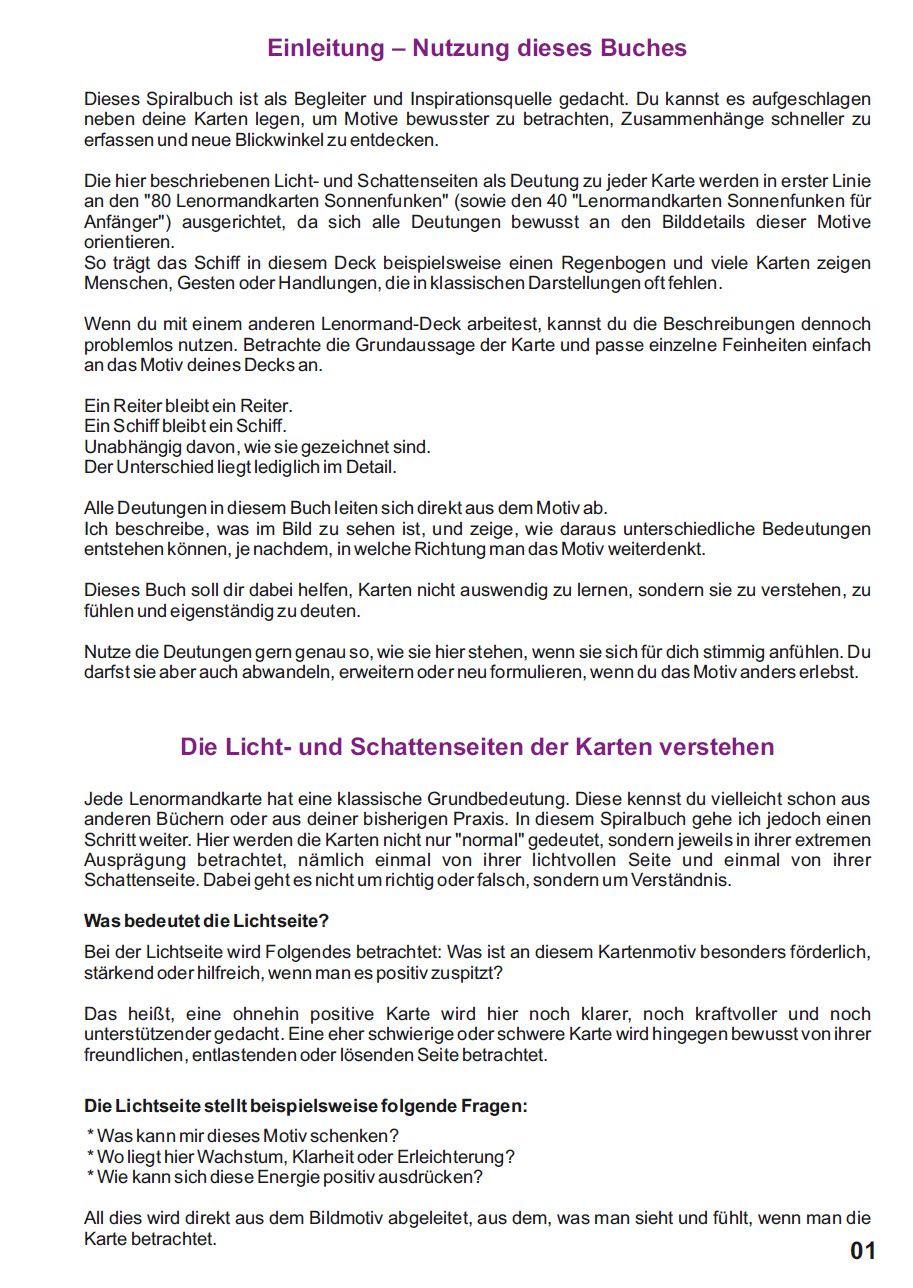 Beispielinhalt (Bild) Licht und Schatten Deutungen der Lenormandkarten