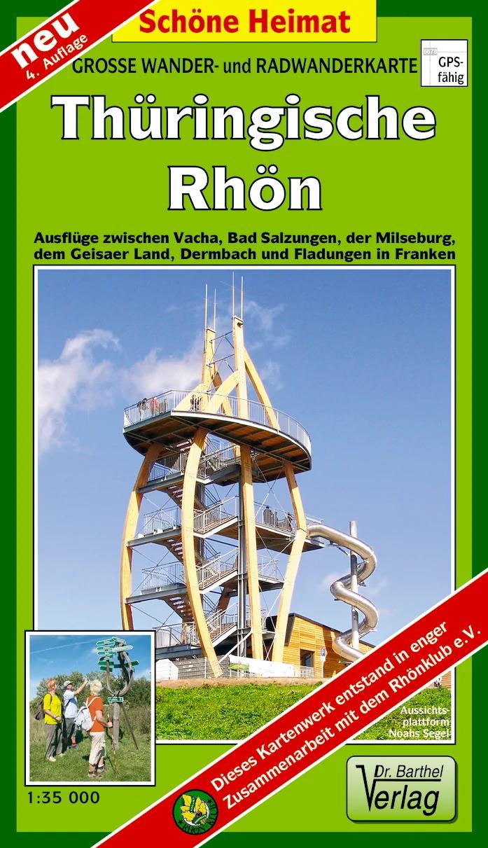 Vorderes Coverbild Große Radwander- und Wanderkarte Thüringische Rhön