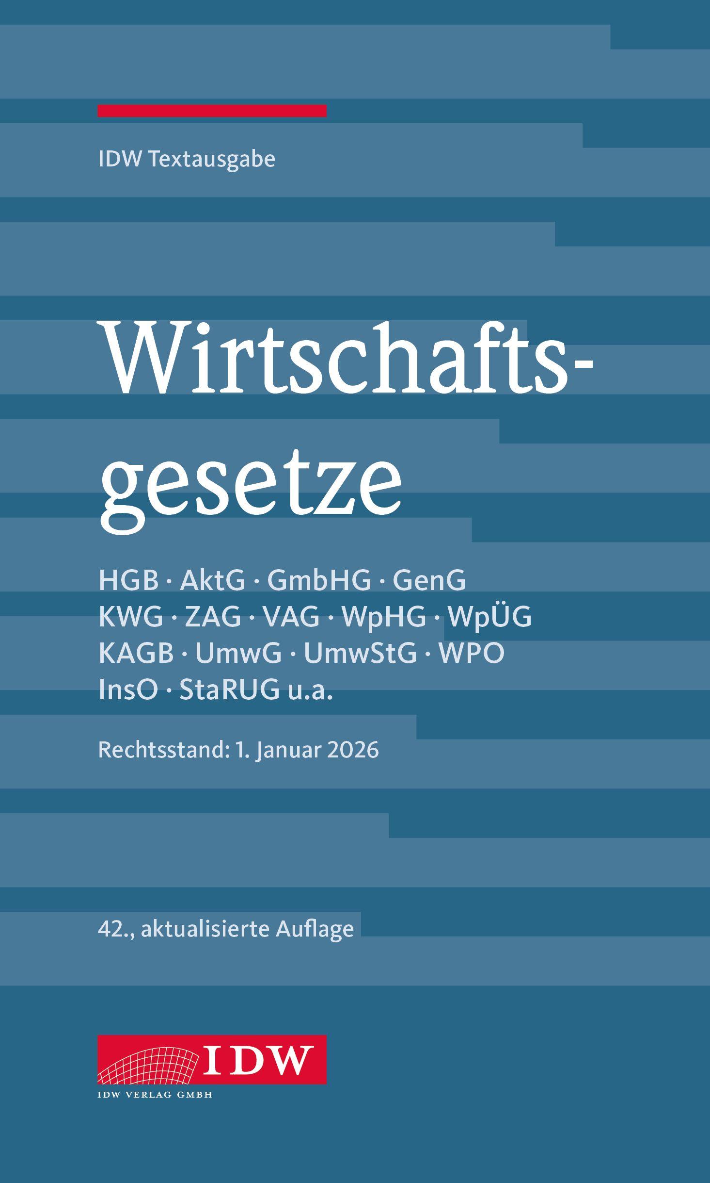 Vorderes Coverbild Wirtschaftsgesetze 2025