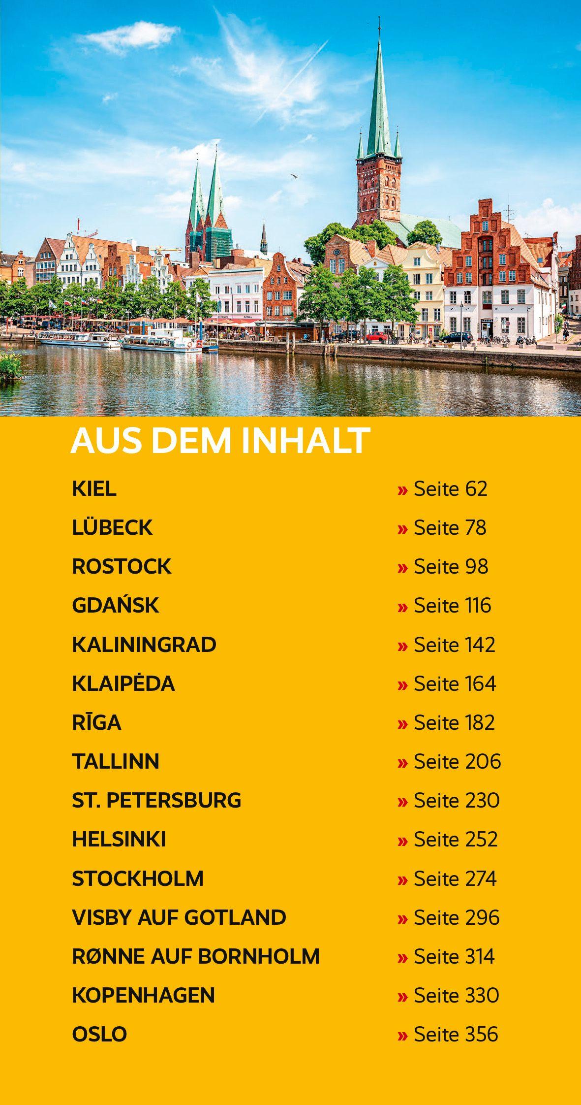 Beispielinhalt (Bild) TRESCHER Reiseführer Ostseestädte