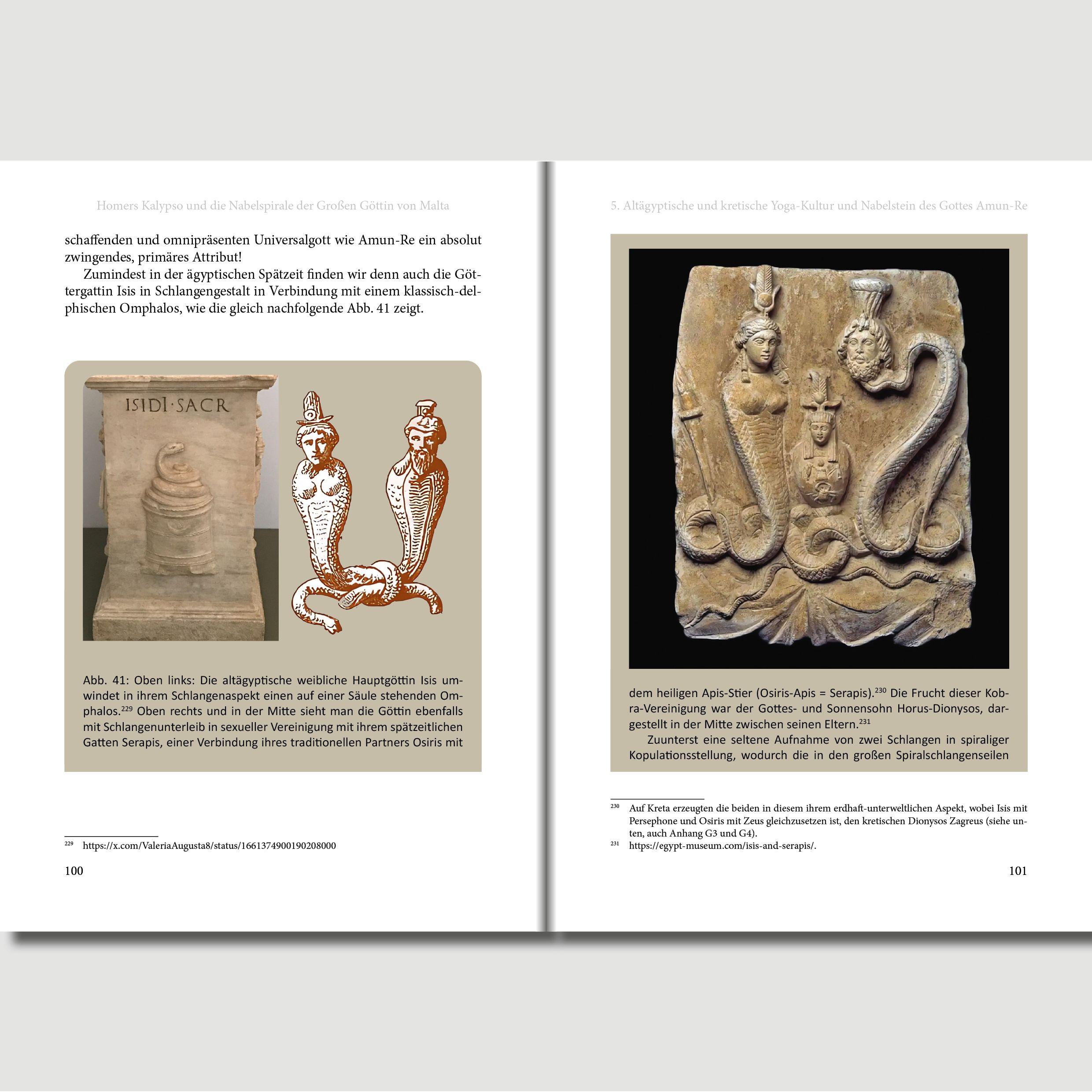 Beispielinhalt (Bild) Homers Kalypso und die Nabelspirale der Großen Göttin von Malta