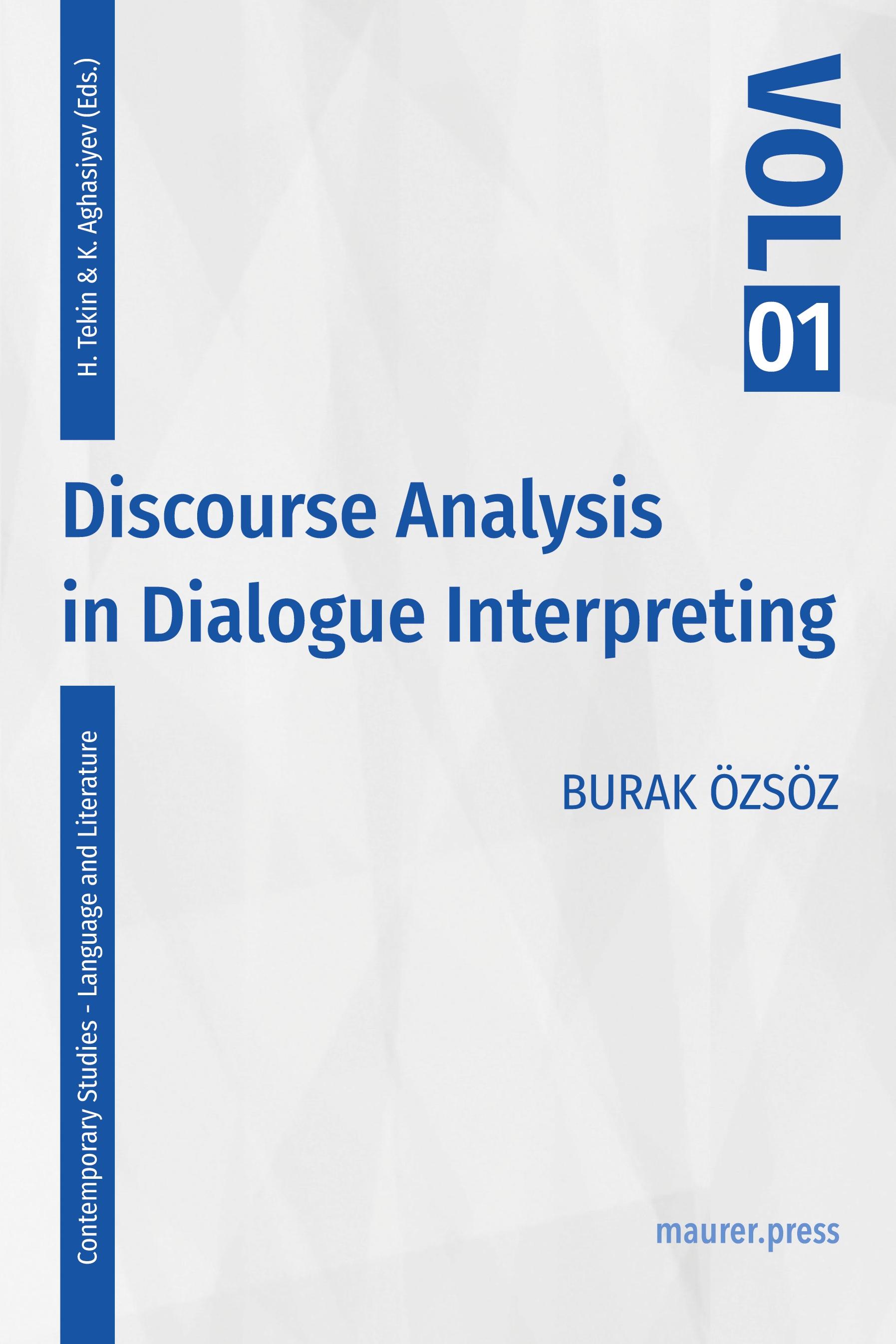 Vorderes Coverbild Discourse Analysis in Dialogue Interpreting
