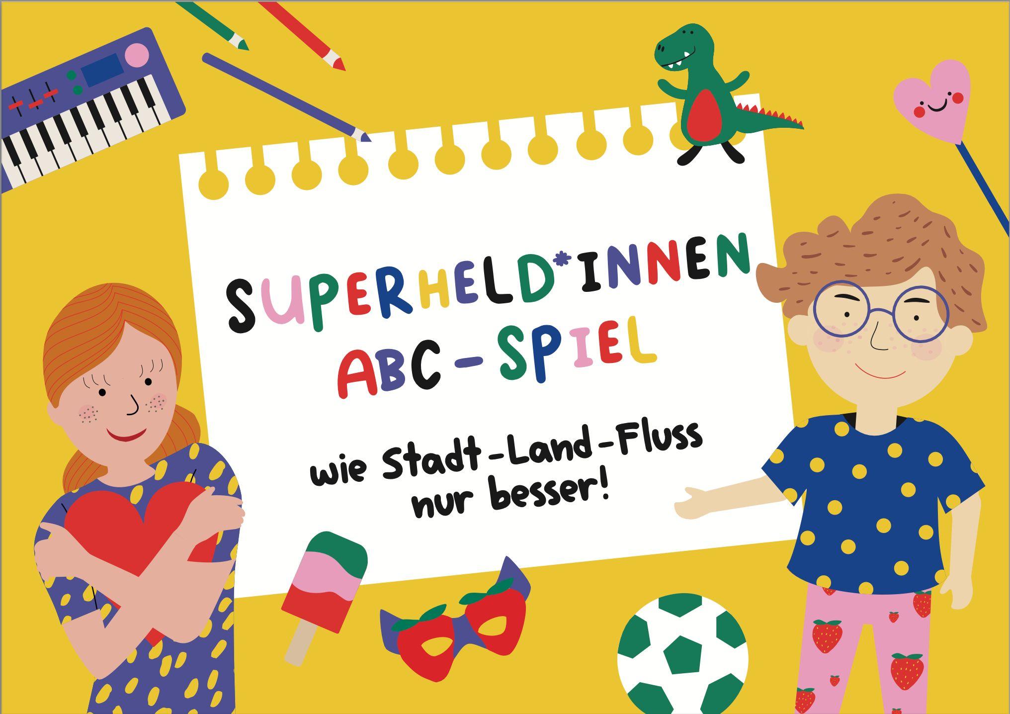 Vorderes Coverbild Superheld*innen ABC-Spiel