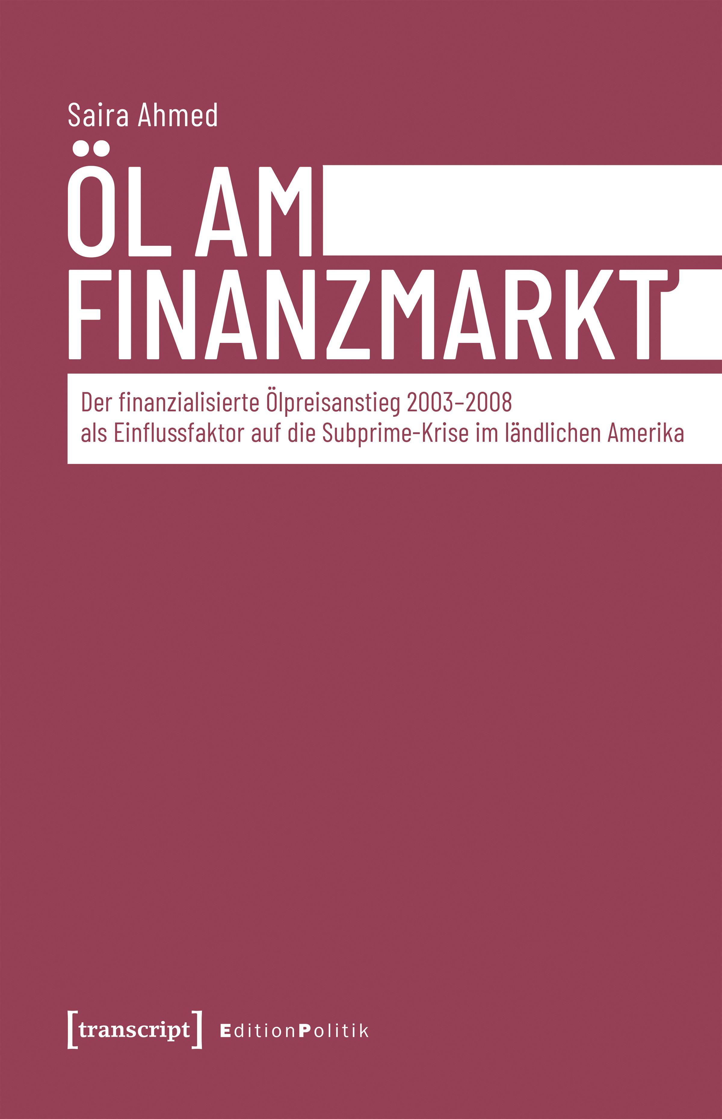 Vorderes Coverbild Öl am Finanzmarkt