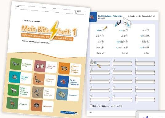 Beispielinhalt (Bild) Mein Blitzheft 1 - Blitzwörter lesen und abschreiben