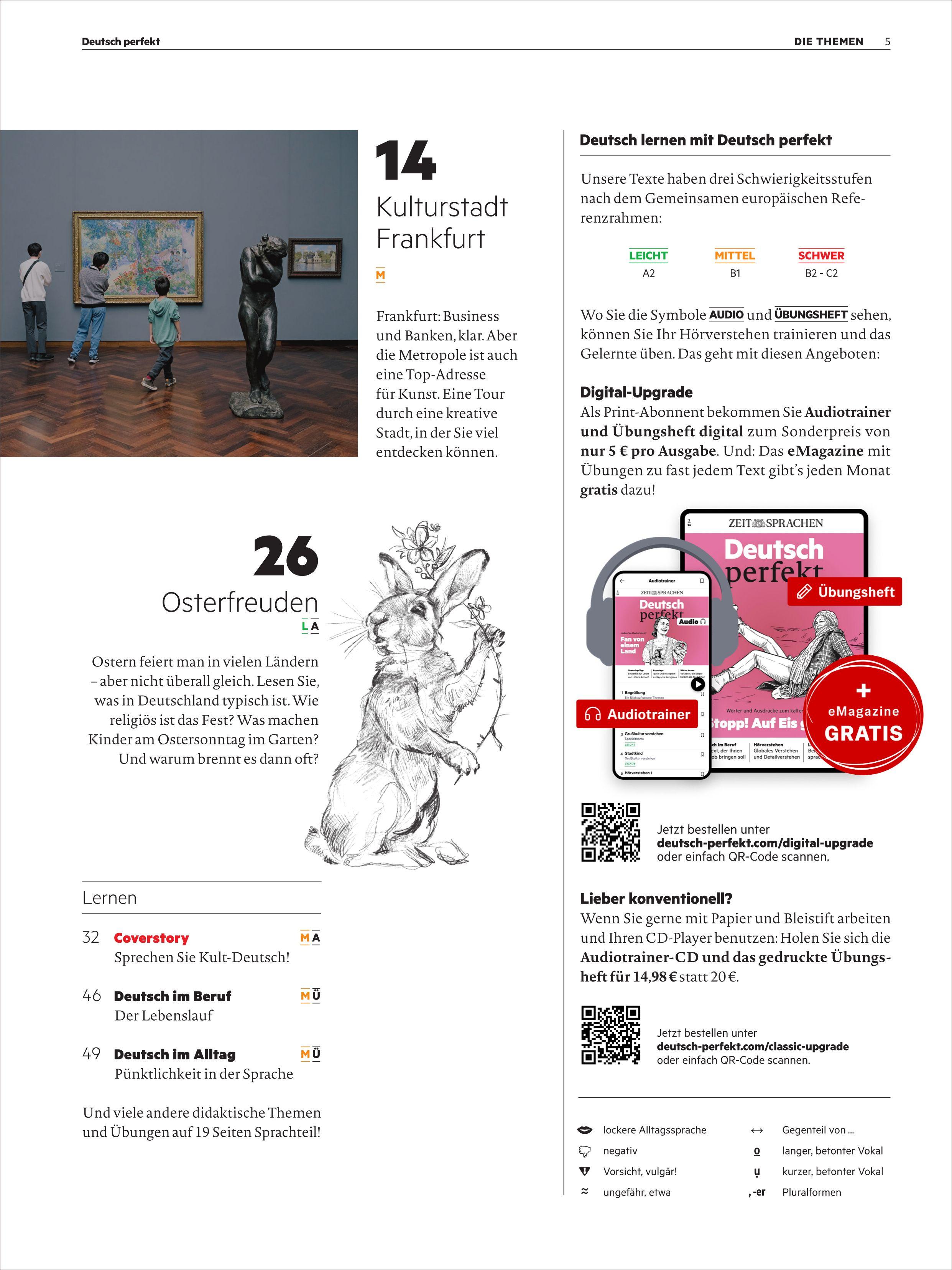 Beispielinhalt (Bild) Deutsch perfekt Magazin 5/26