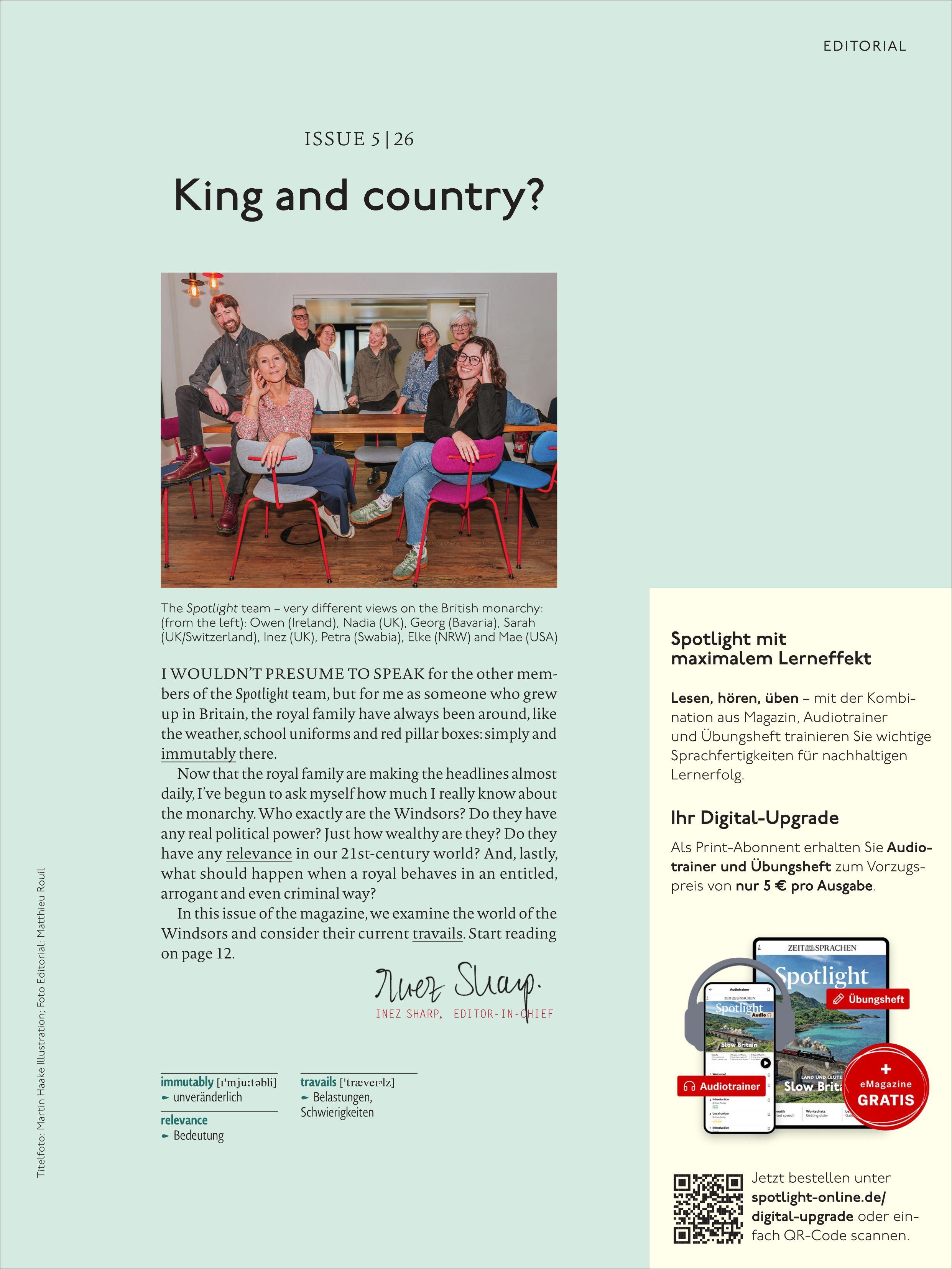 Beispielinhalt (Bild) Spotlight Magazin 5/26