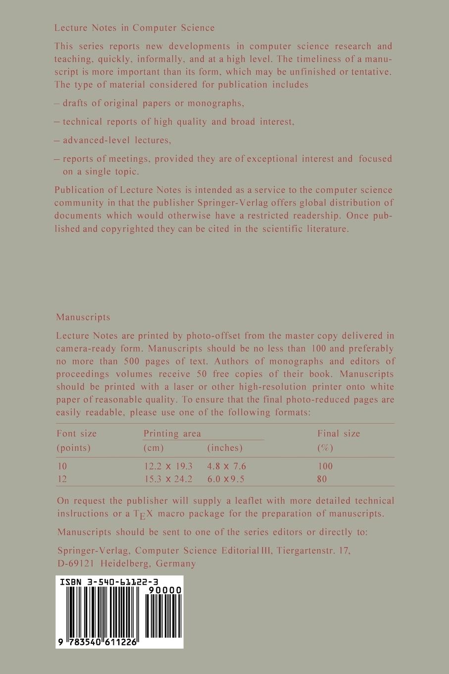 Rückseitencover Computer Vision - ECCV '96