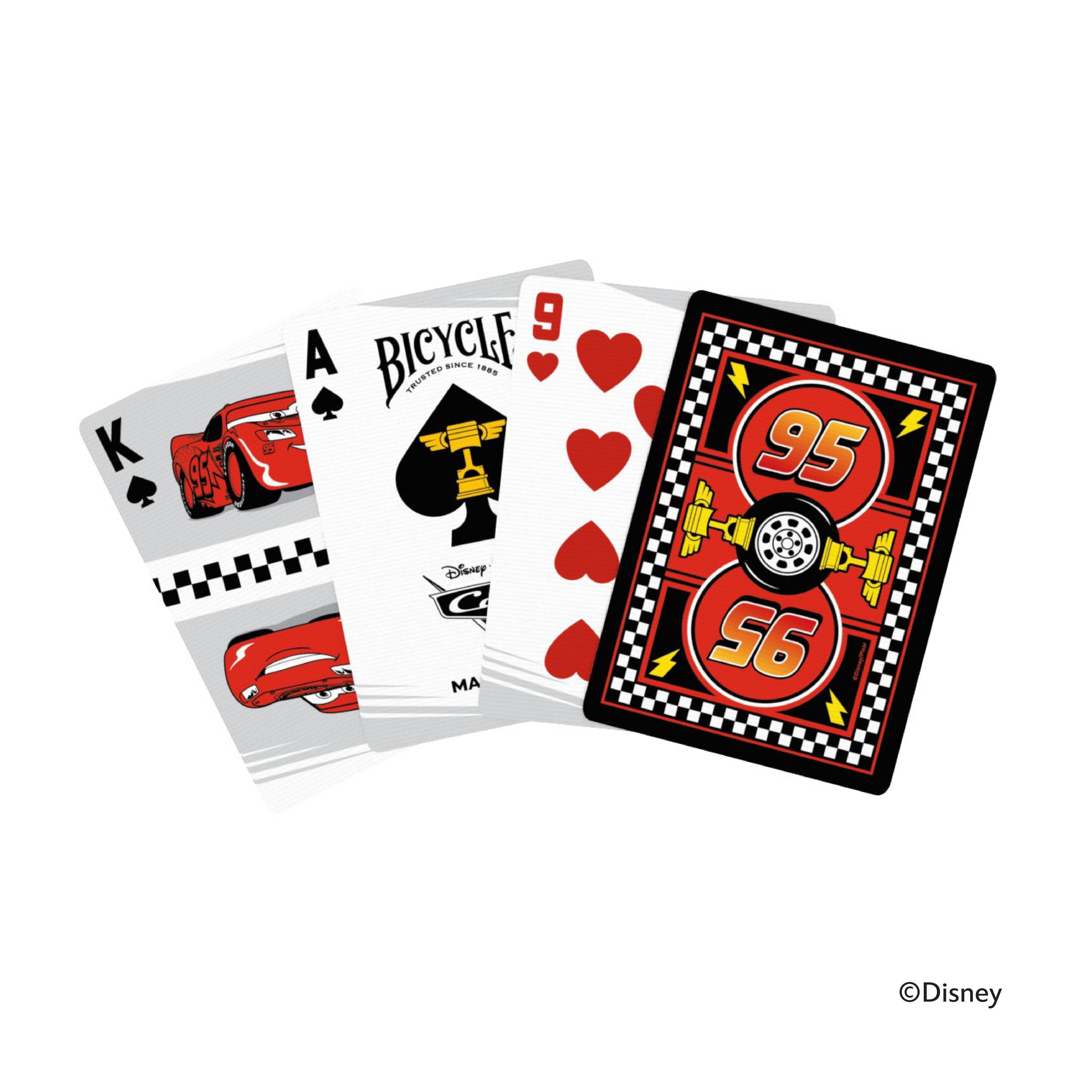 Beispielinhalt (Bild) Bicycle® Disney Cars (Designer Spielkarten, Poker, Skat...)