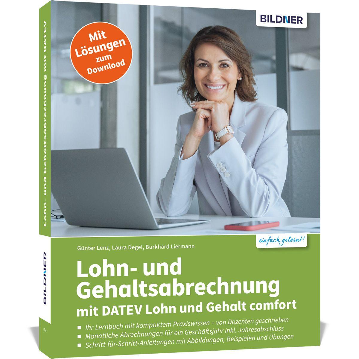 Vorderes Coverbild Lohn- und Gehaltsabrechnung mit DATEV Lohn und Gehalt comfort
