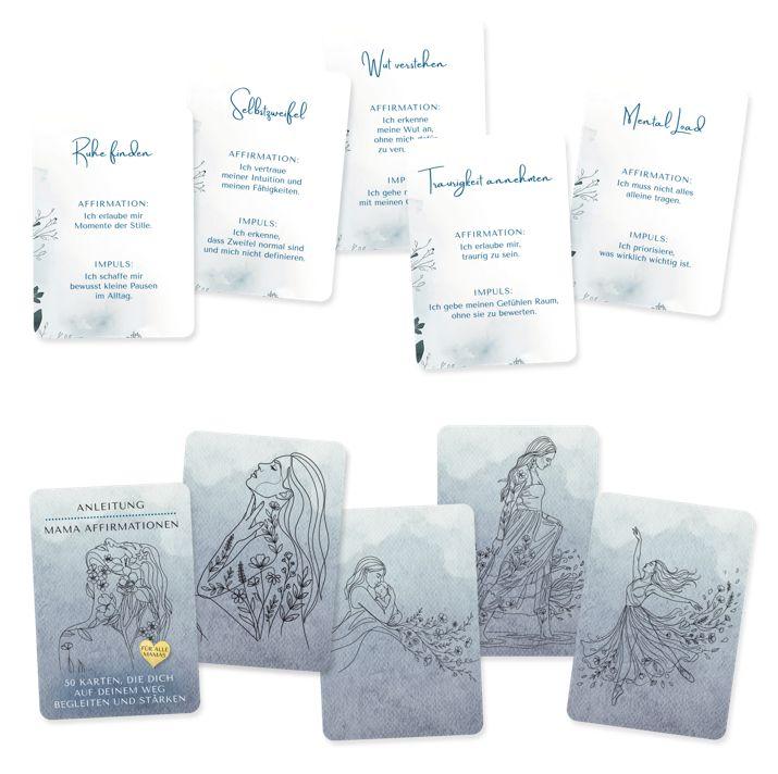 Beispielinhalt (Bild) Kartenset Mama Affirmationen