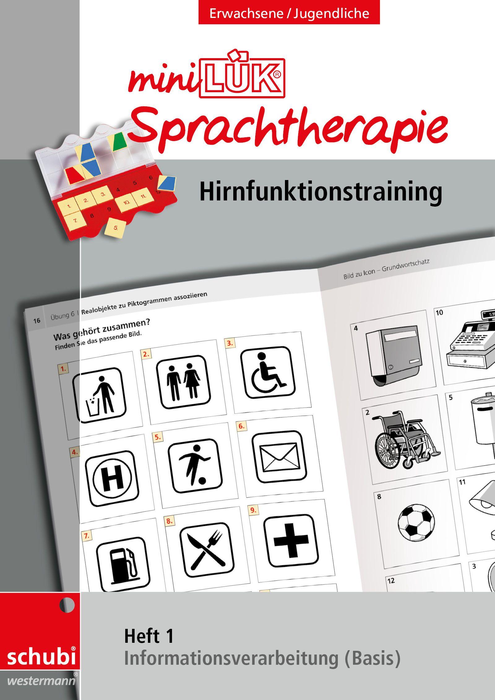 Vorderes Coverbild miniLÜK-Sprachtherapie Heft 1 - Hirnfunktionstraining