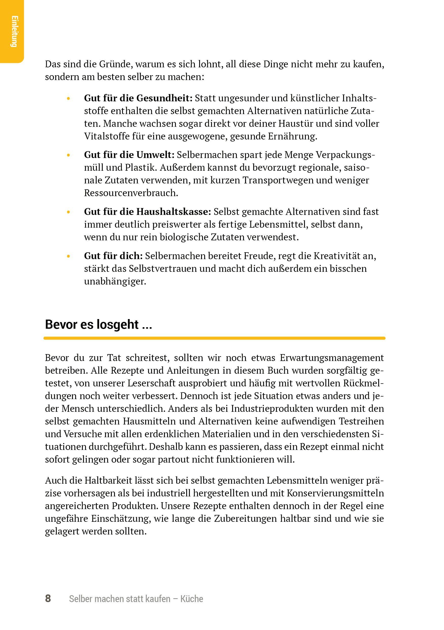 Beispielinhalt (Bild) Selber machen statt kaufen - Küche - 3. Auflage, aktualisierte, erweiterte Ausgabe