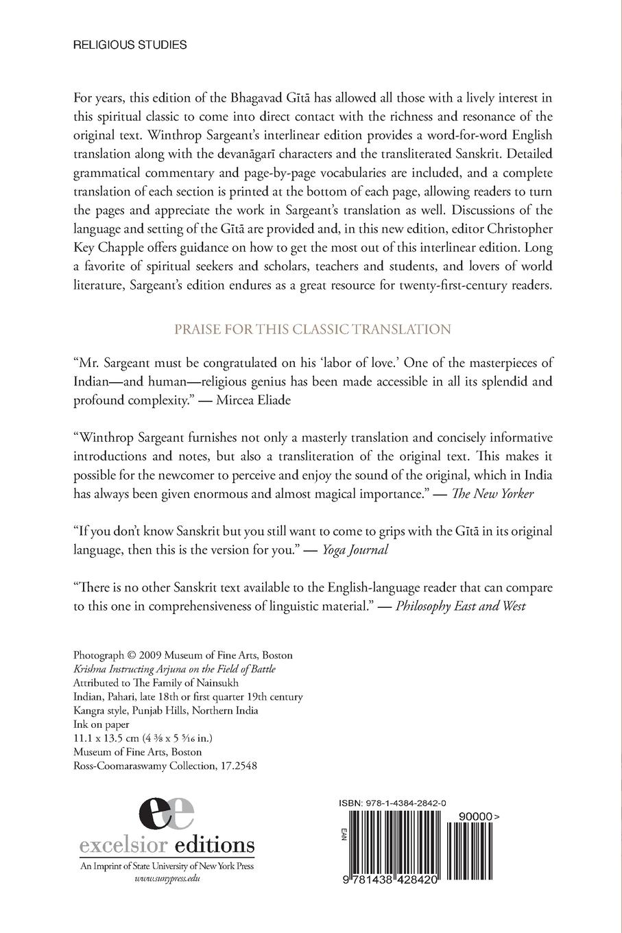 Rückseitencover The Bhagavad Gītā