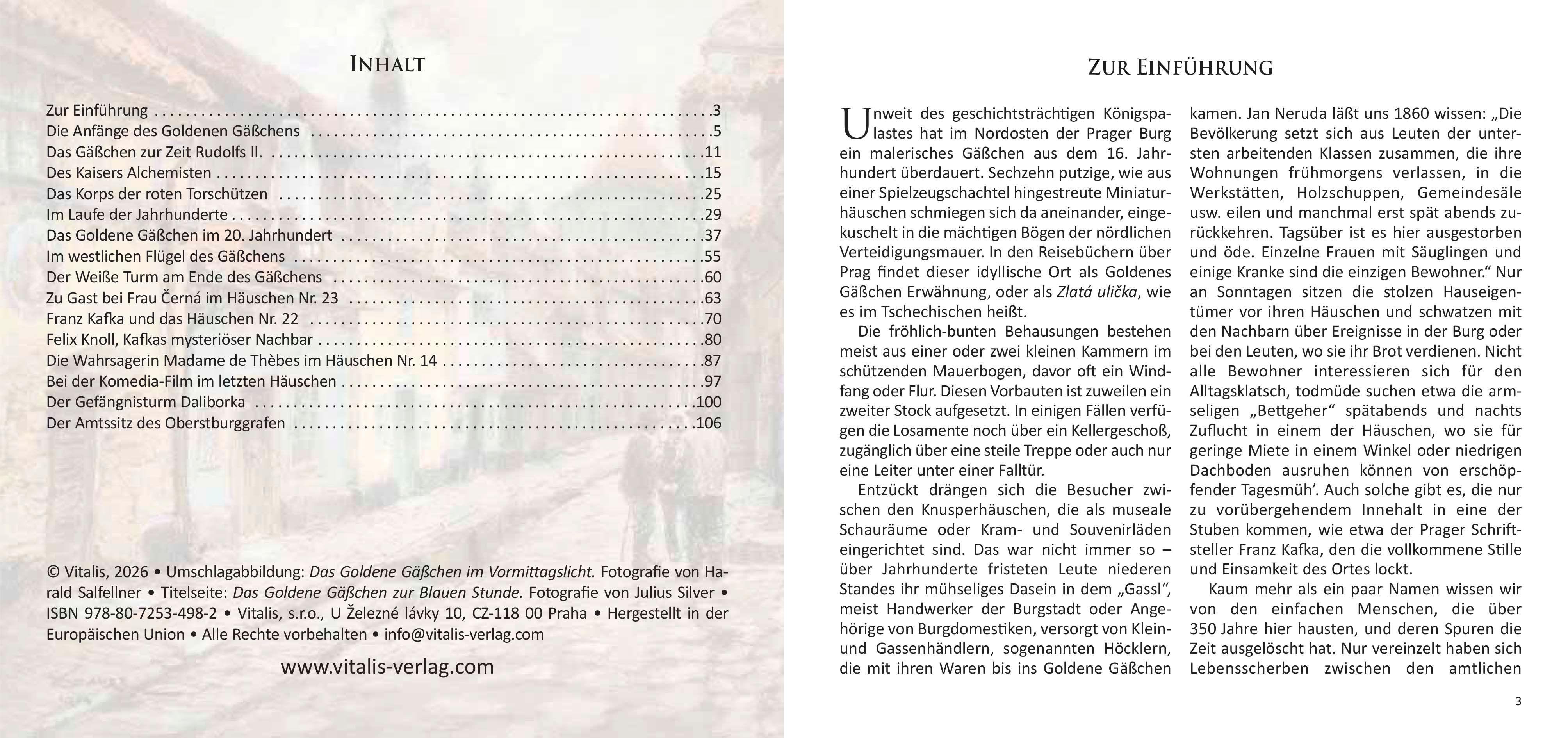 Beispielinhalt (Bild) Das Goldene Gäßchen zu Prag