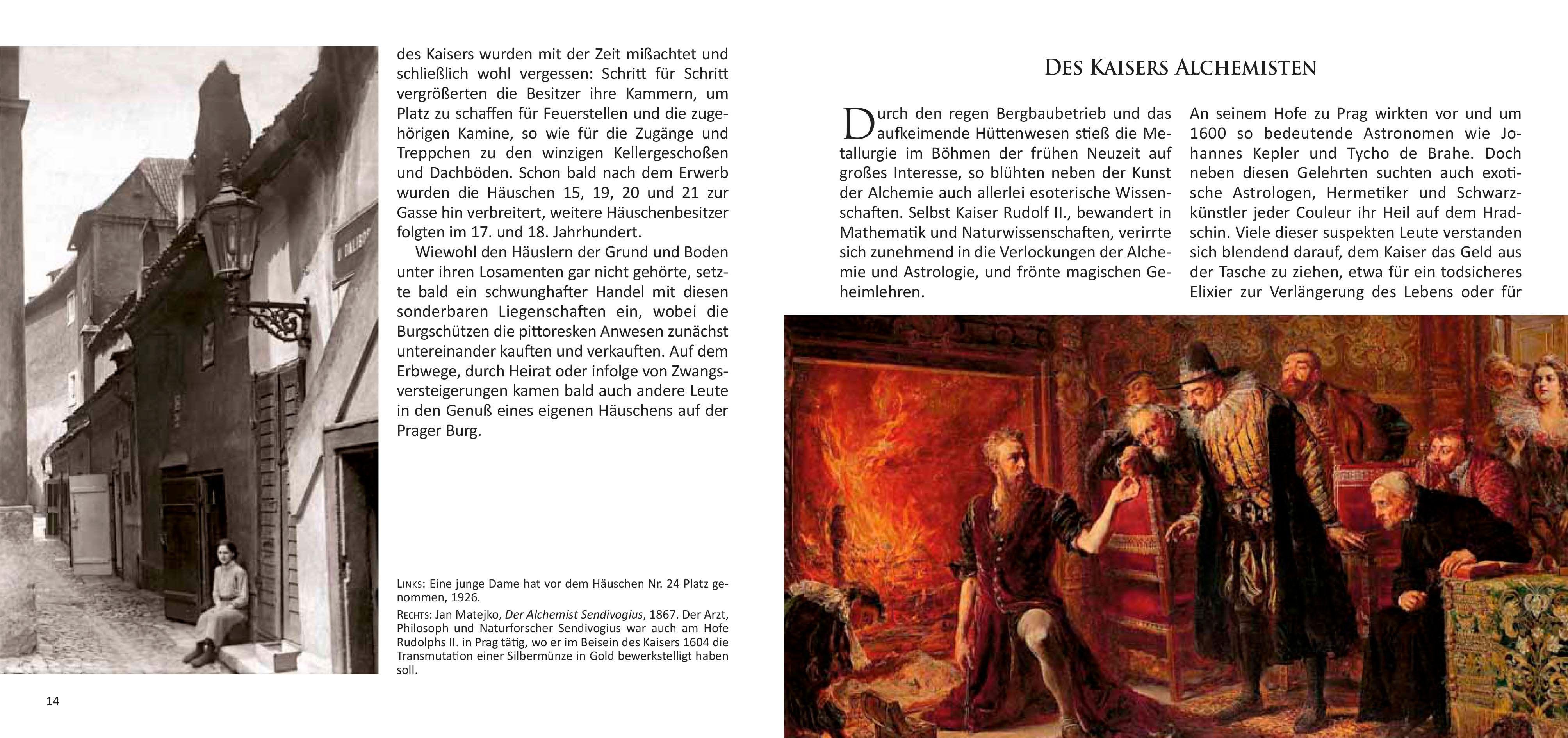 Beispielinhalt (Bild) Das Goldene Gäßchen zu Prag