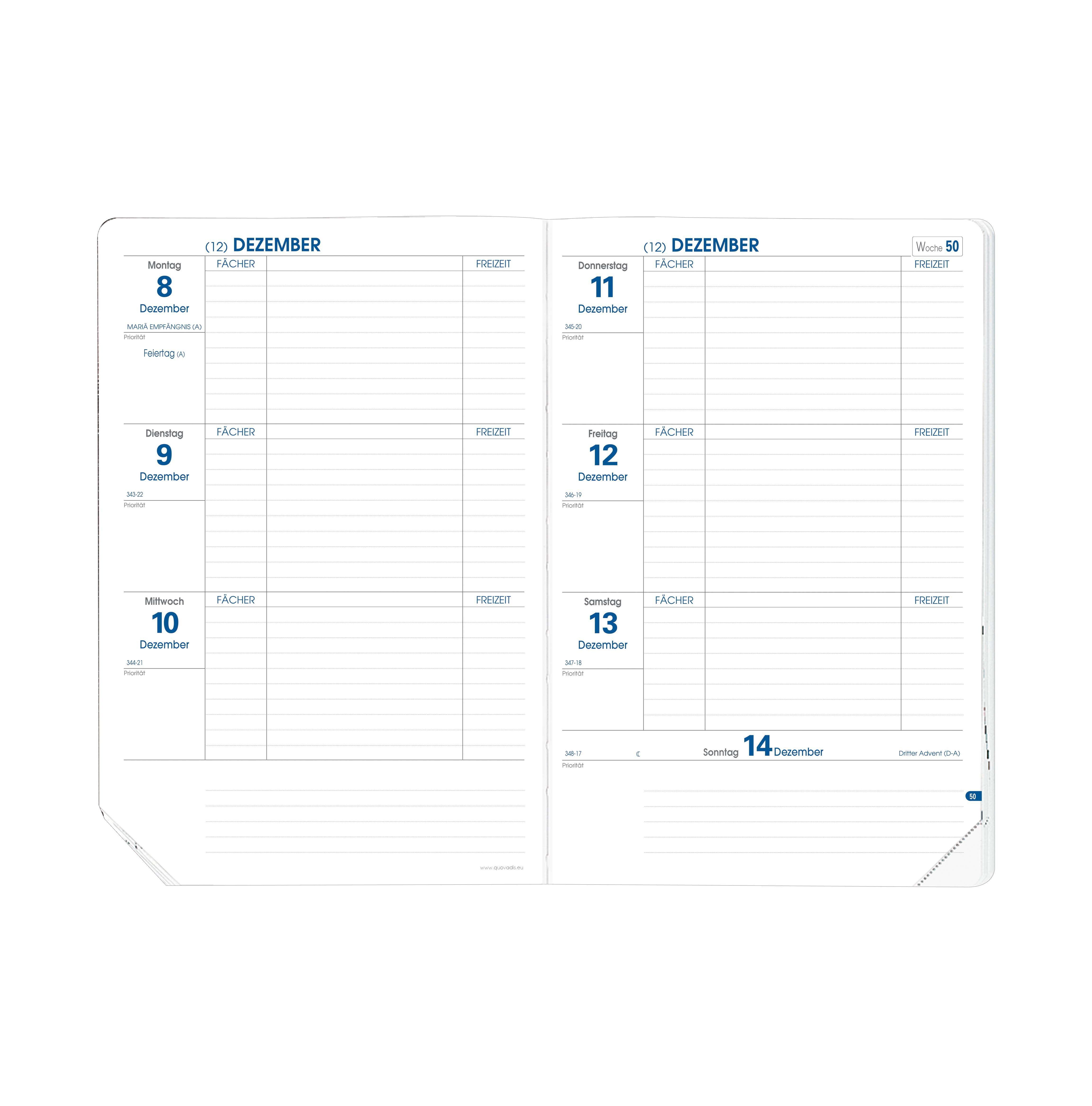 Beispielinhalt (Bild) Texthebdo DE Club himbeer 2026 / 2027