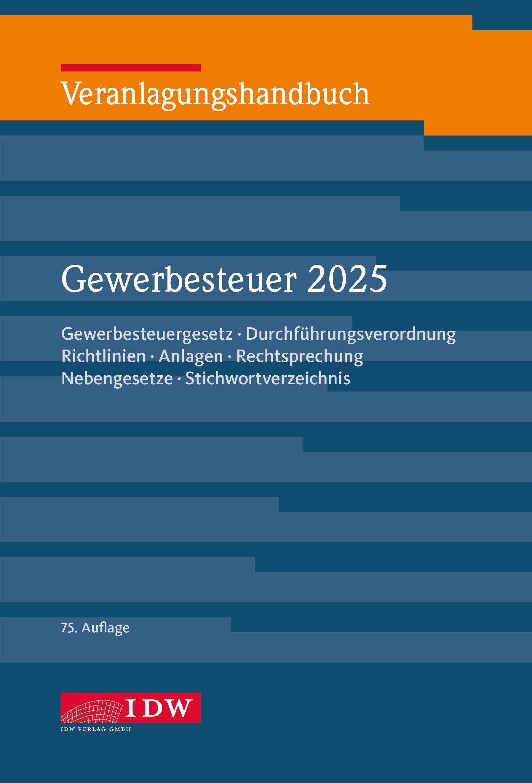 Vorderes Coverbild Veranlagungshandbuch Gewerbesteuer 2025, 75.Auflage