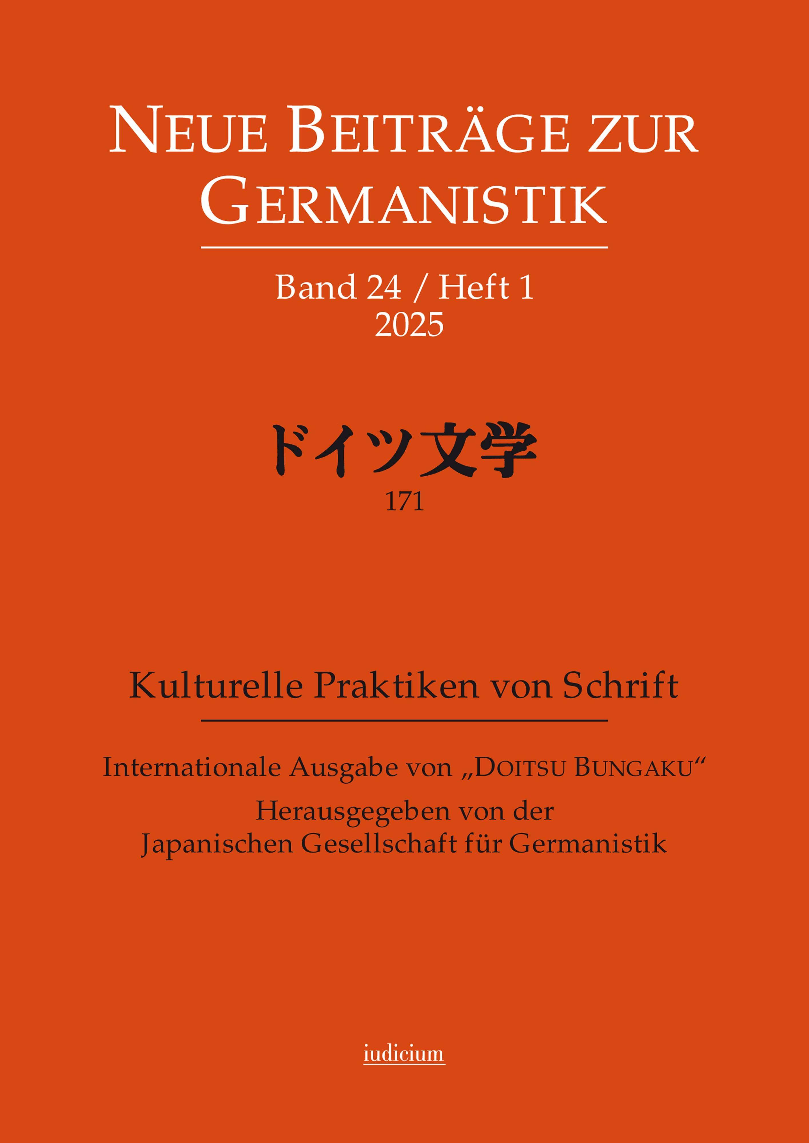 Vorderes Coverbild Neue Beiträge zur Germanistik, Band 24 / Heft 1 / 2025