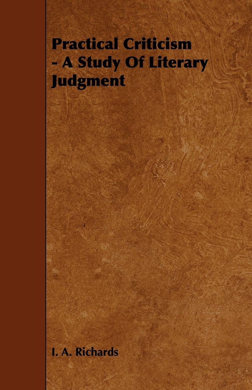 Vorderes Coverbild Practical Criticism - A Study Of Literary Judgment