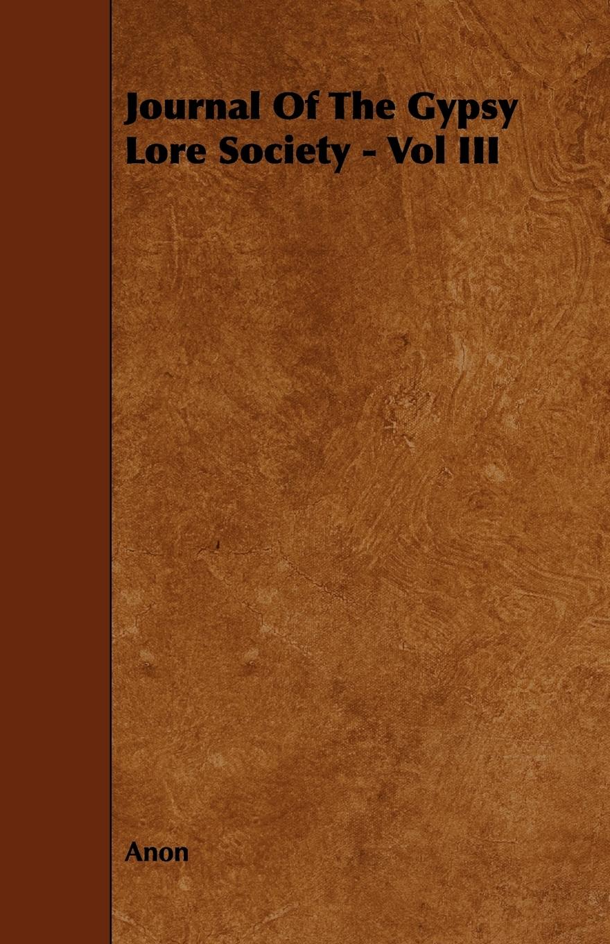 Vorderes Coverbild Journal Of The Gypsy Lore Society - Vol III