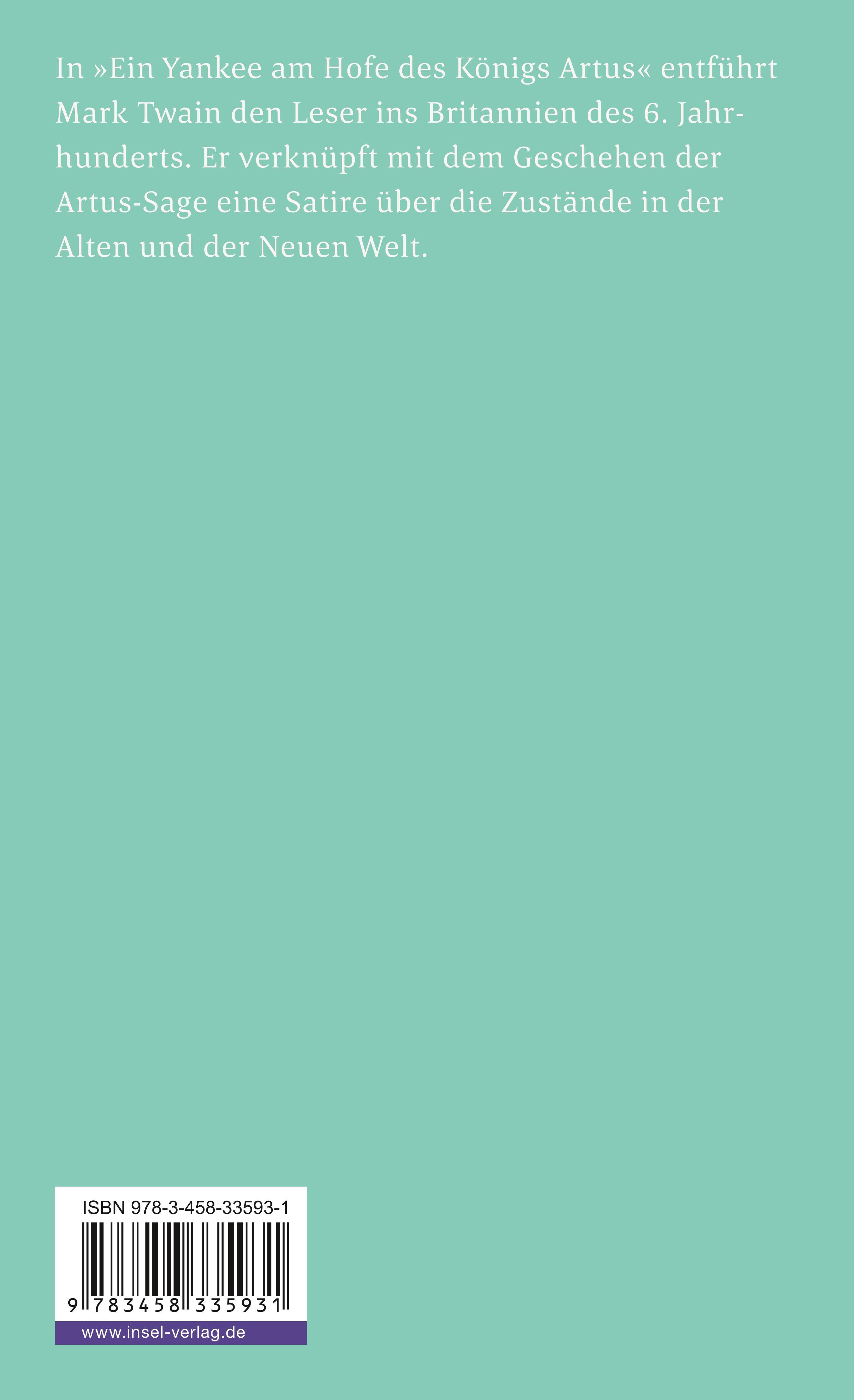 Rückseitencover Ein Yankee am Hofe des Königs Artus