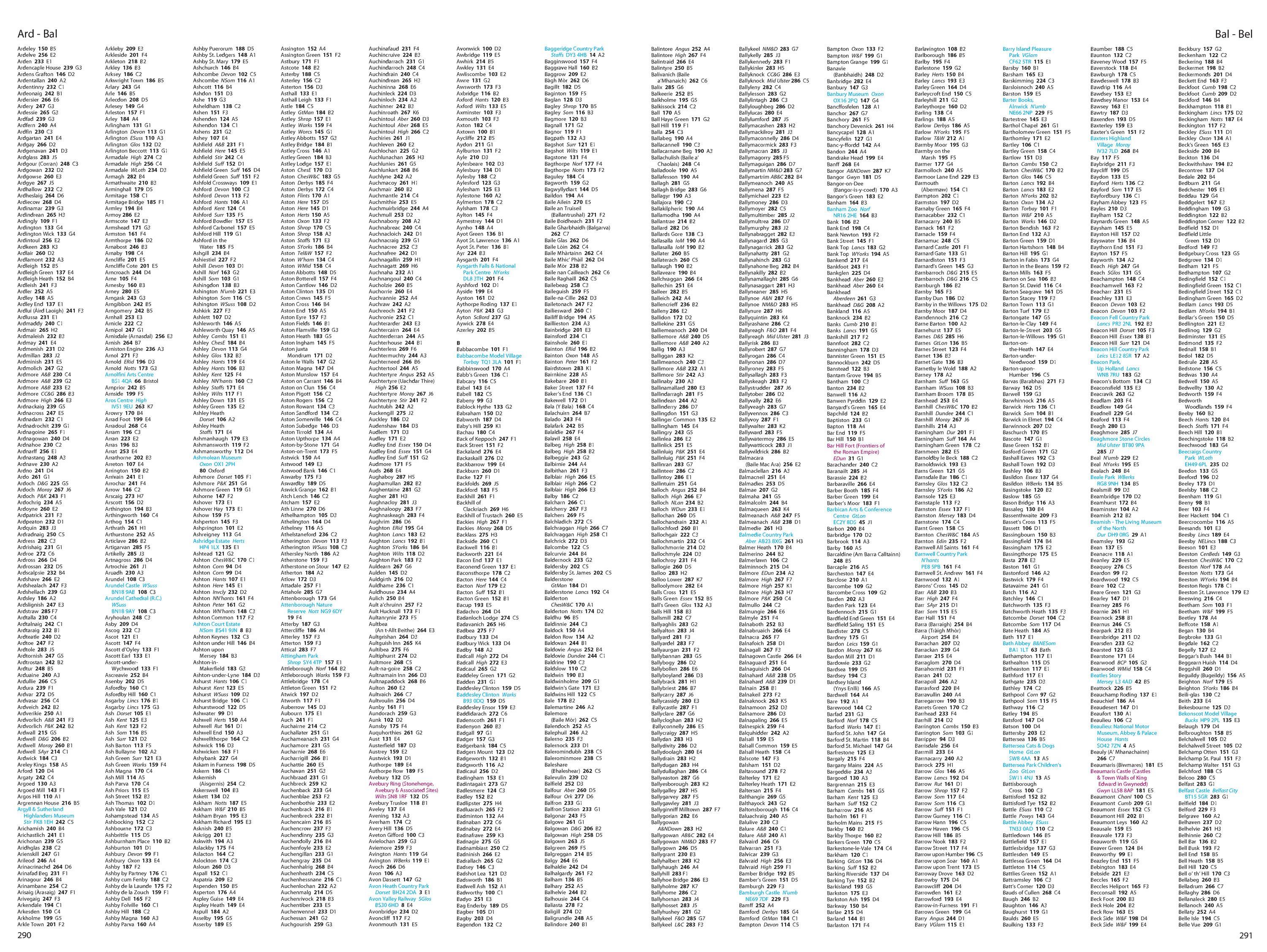 Beispielinhalt (Bild) freytag & berndt Autoatlas Großbritannien - Nordirland 1:200.000