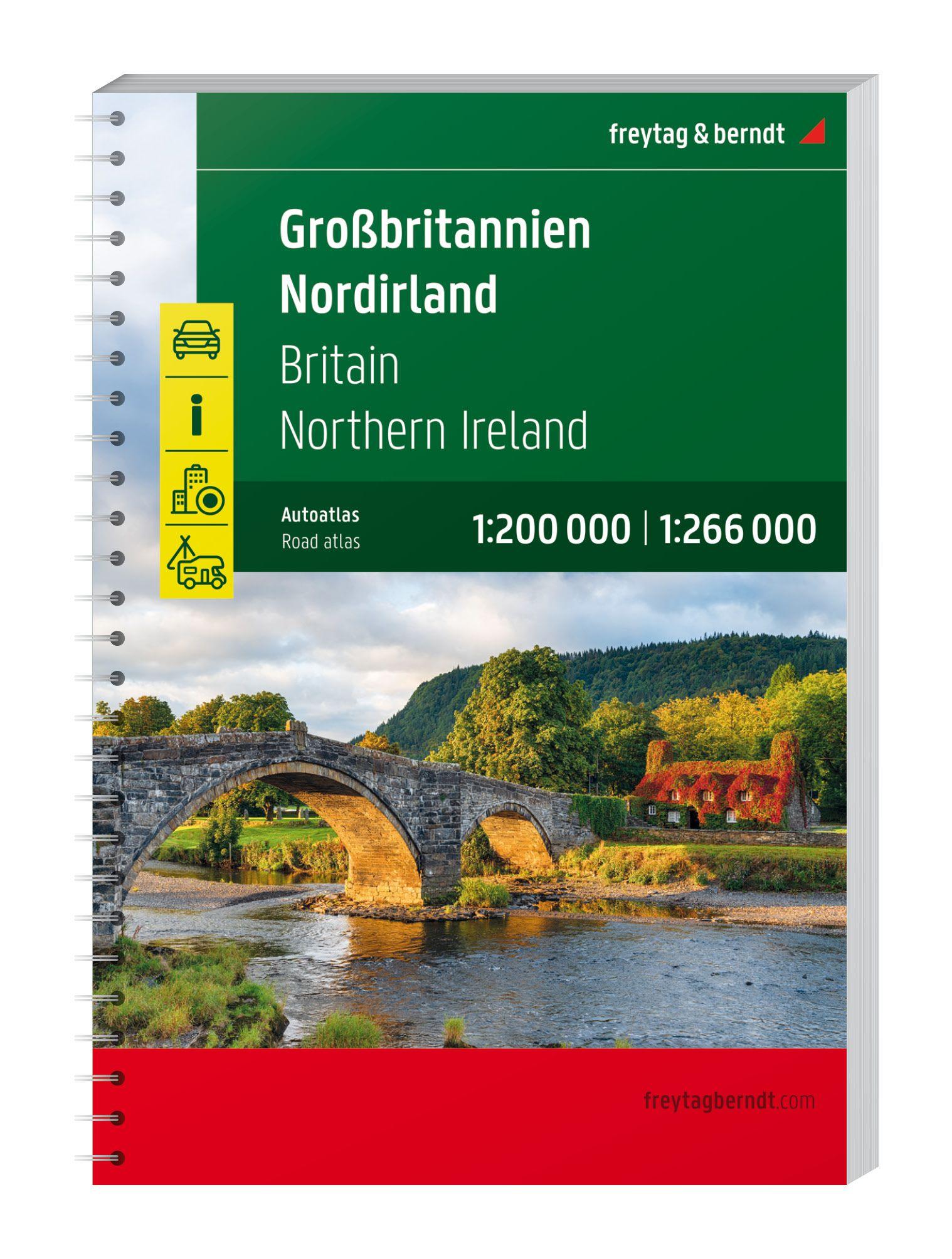 Beispielinhalt (Bild) freytag & berndt Autoatlas Großbritannien - Nordirland 1:200.000