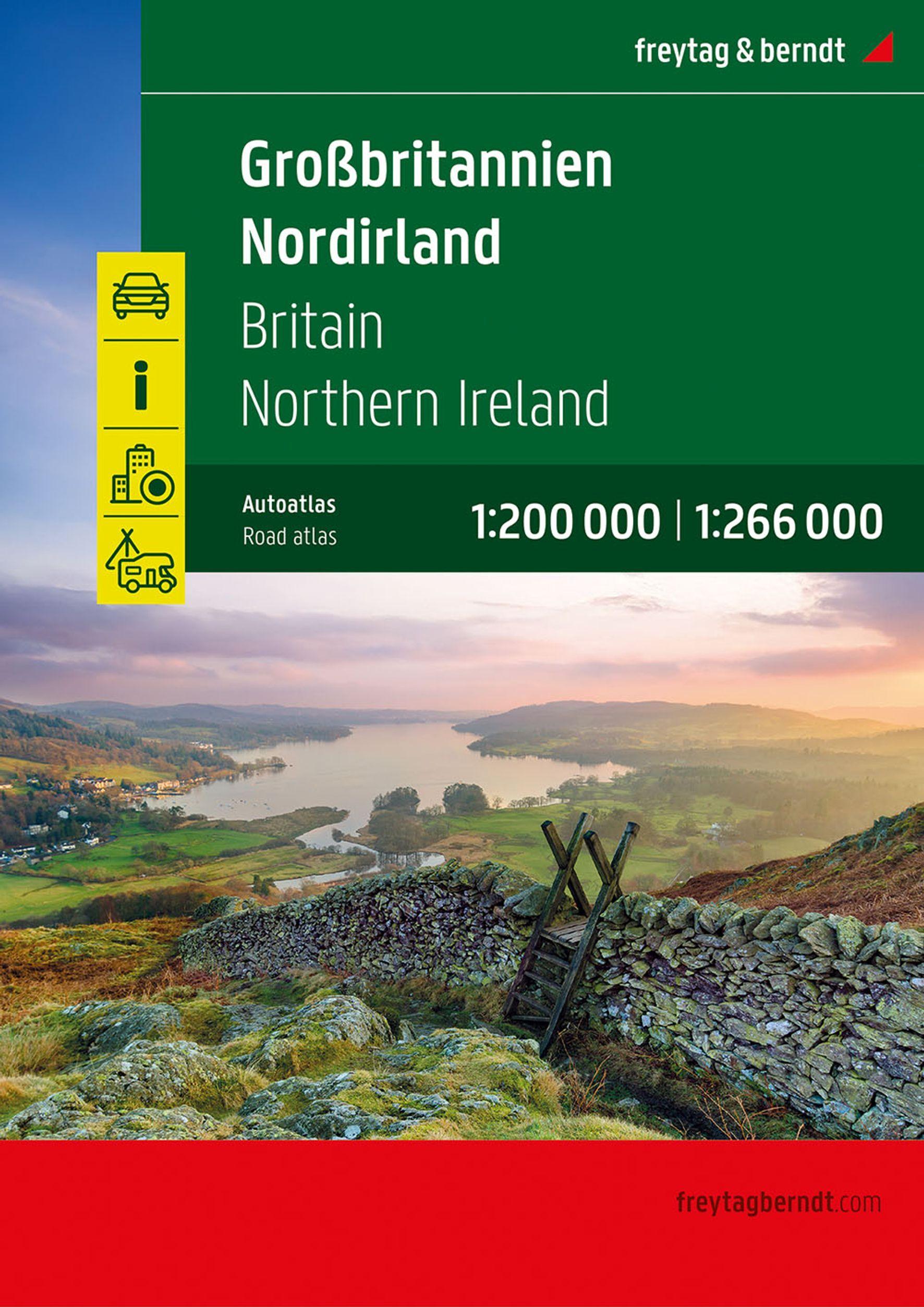 Vorderes Coverbild freytag & berndt Autoatlas Großbritannien - Nordirland 1:200.000