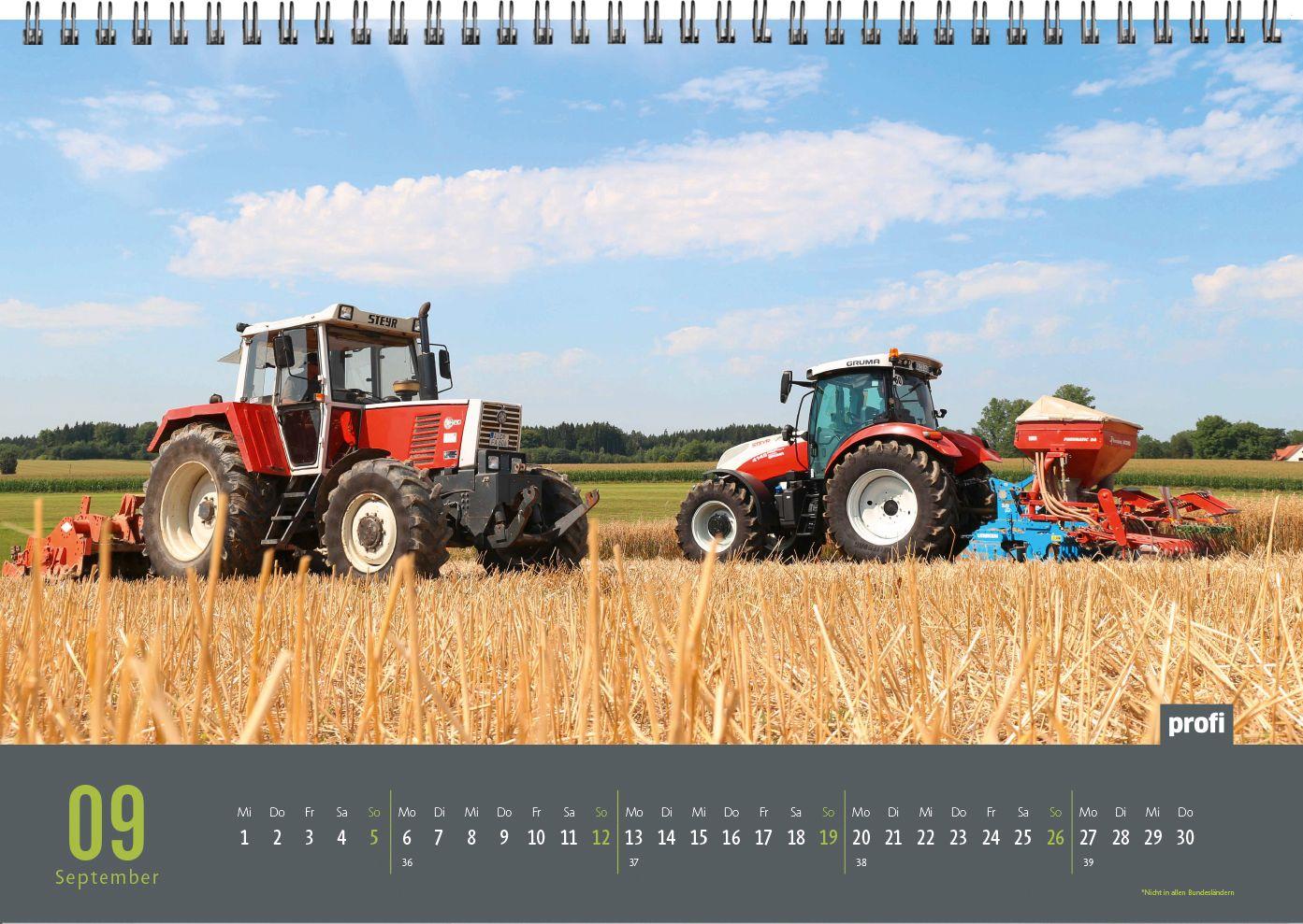 Beispielinhalt (Bild) profi Landtechnikkalender 2027
