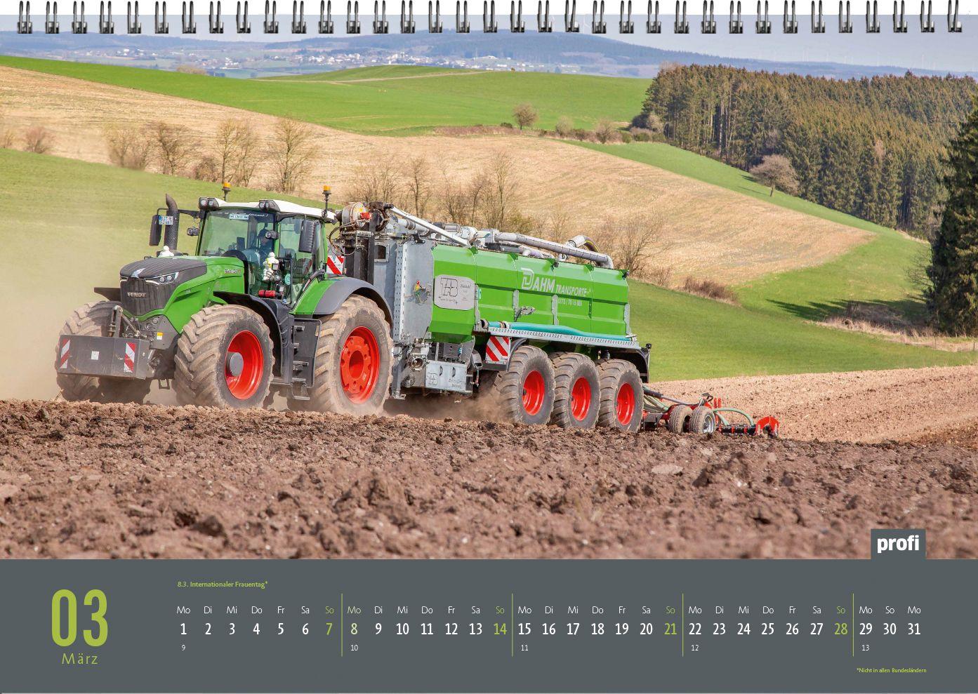 Beispielinhalt (Bild) profi Landtechnikkalender 2027