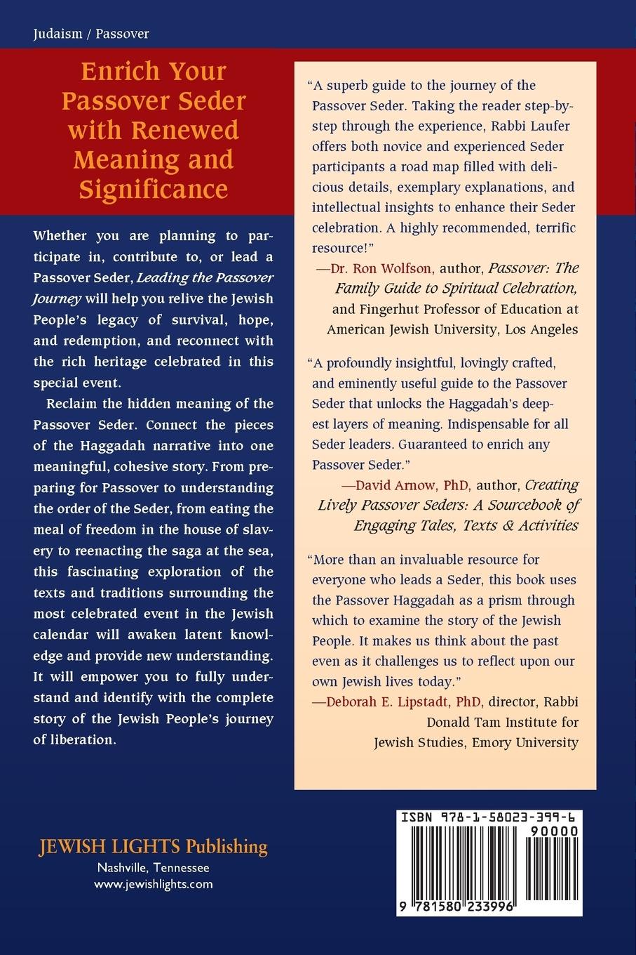 Rückseitencover Leading the Passover Journey