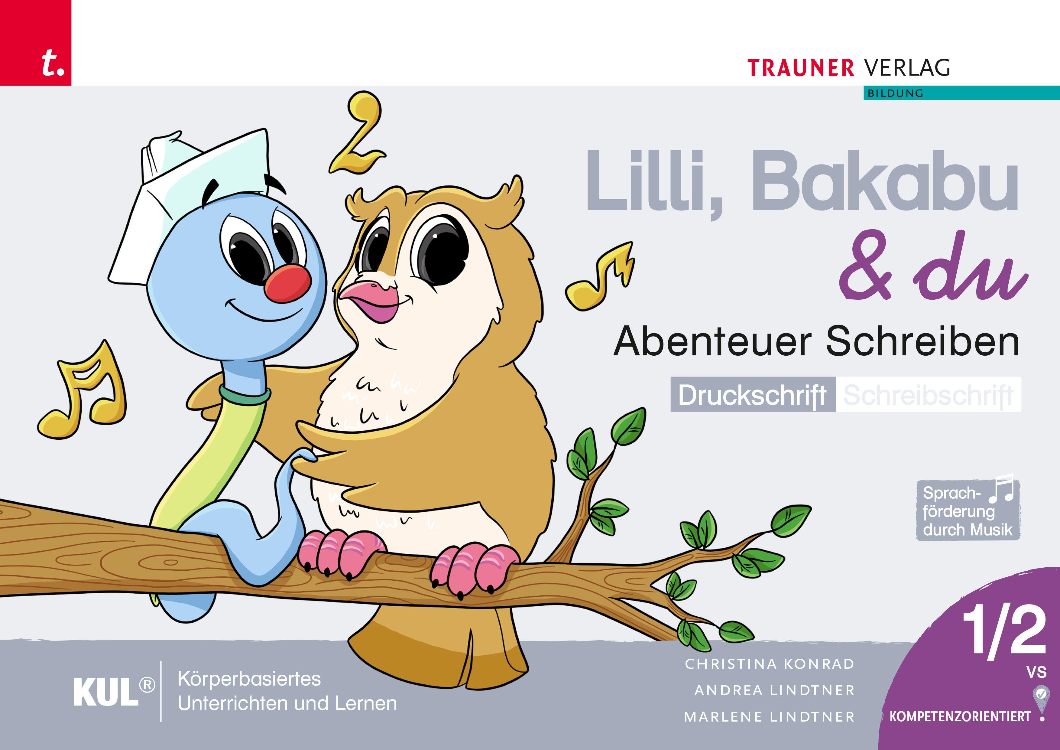 Vorderes Coverbild Lilli, Bakabu & du - Abenteuer Schreiben 1 DS (Druckschrift - Schreibschrift, 2 Bände)