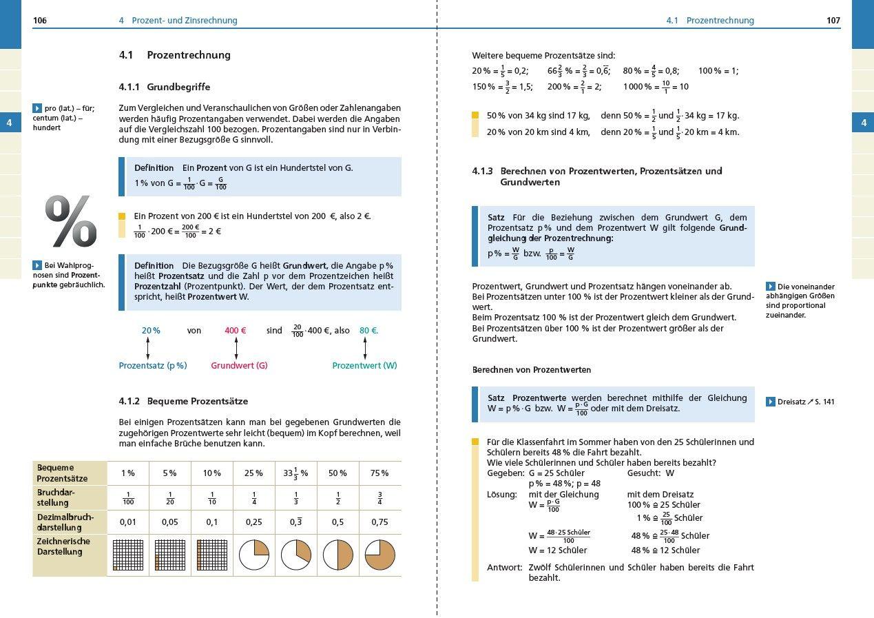 Beispielinhalt (Bild) Basiswissen Schule - Mathematik 5. bis 10. Klasse