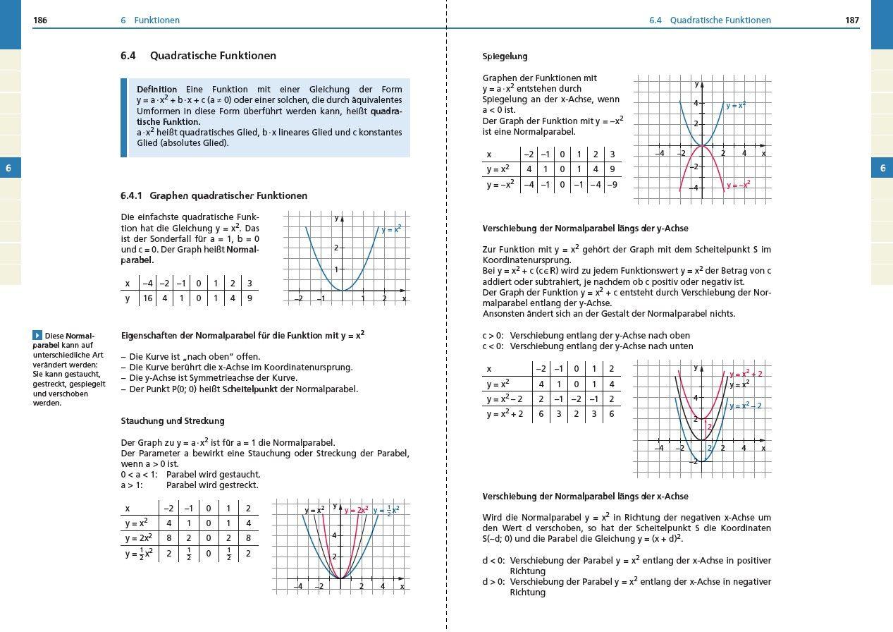 Beispielinhalt (Bild) Basiswissen Schule - Mathematik 5. bis 10. Klasse